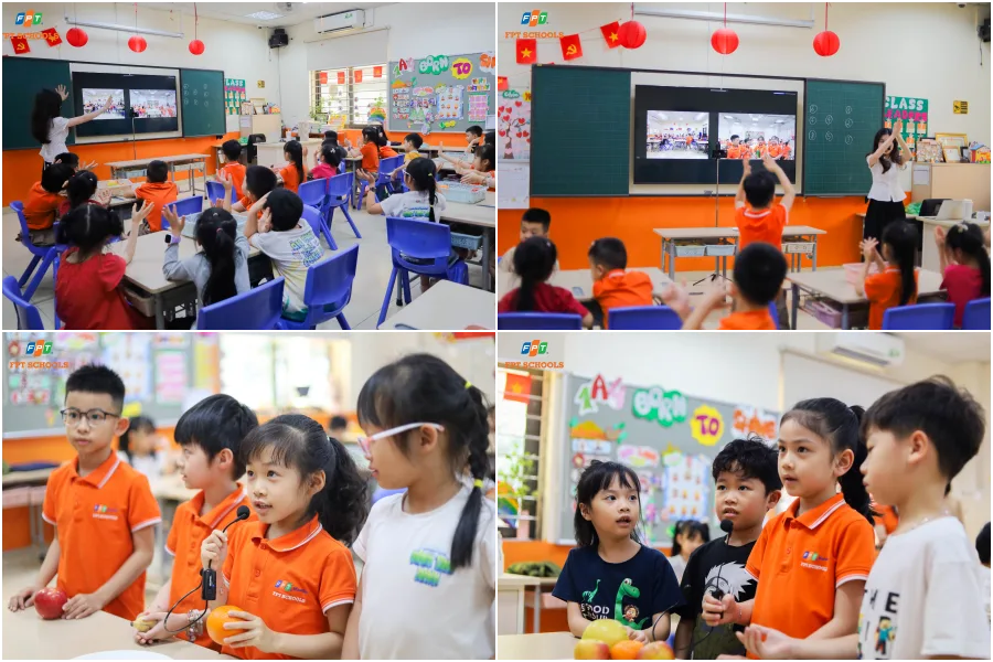 Học sinh nhà F tự tin sử dụng tiếng Anh trong giờ học kết nối liên trường Cầu Giấy - Huế | FPT Schools