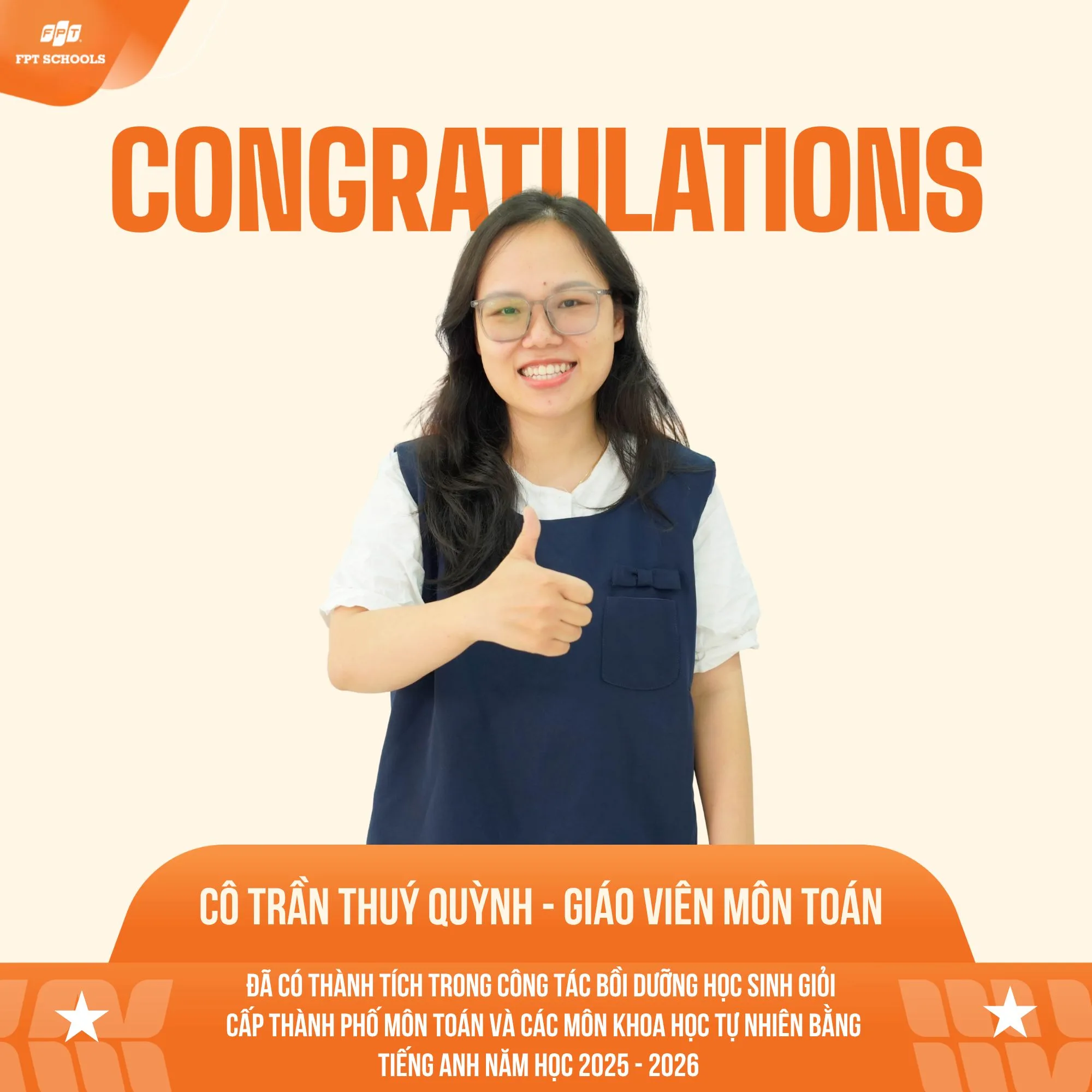 Top 5 giáo viên được Sở GD&ĐT Hải Phòng vinh danh vì có thành tích xuất sắc trong công tác bồi dưỡng học sinh Giỏi tại kỳ thi HSG cấp thành phố môn Toán và các môn KHTN bằng Tiếng Anh năm học 2025 – 2026 | FPT Schools