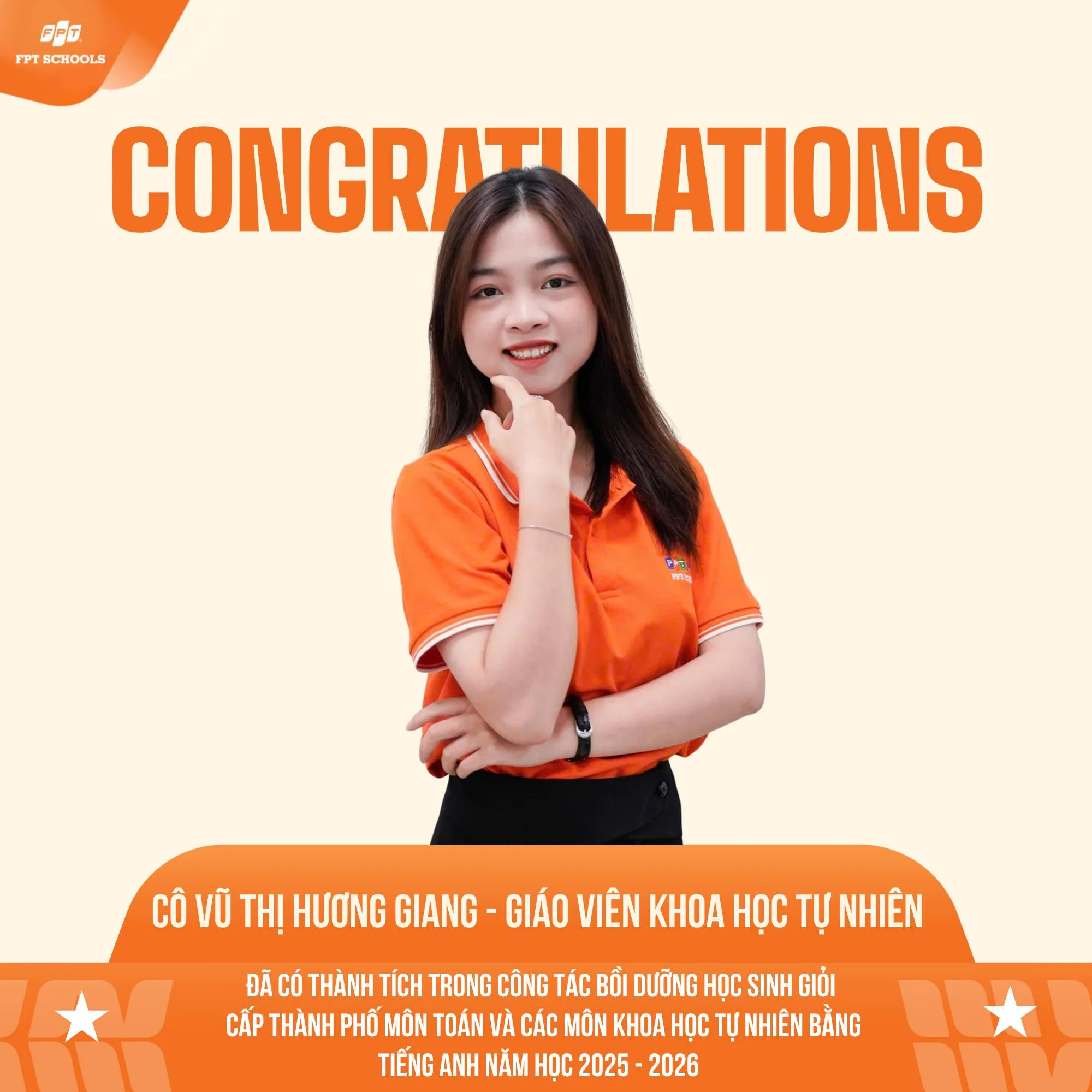 Top 5 giáo viên được Sở GD&ĐT Hải Phòng vinh danh vì có thành tích xuất sắc trong công tác bồi dưỡng học sinh Giỏi tại kỳ thi HSG cấp thành phố môn Toán và các môn KHTN bằng Tiếng Anh năm học 2025 – 2026 | FPT Schools