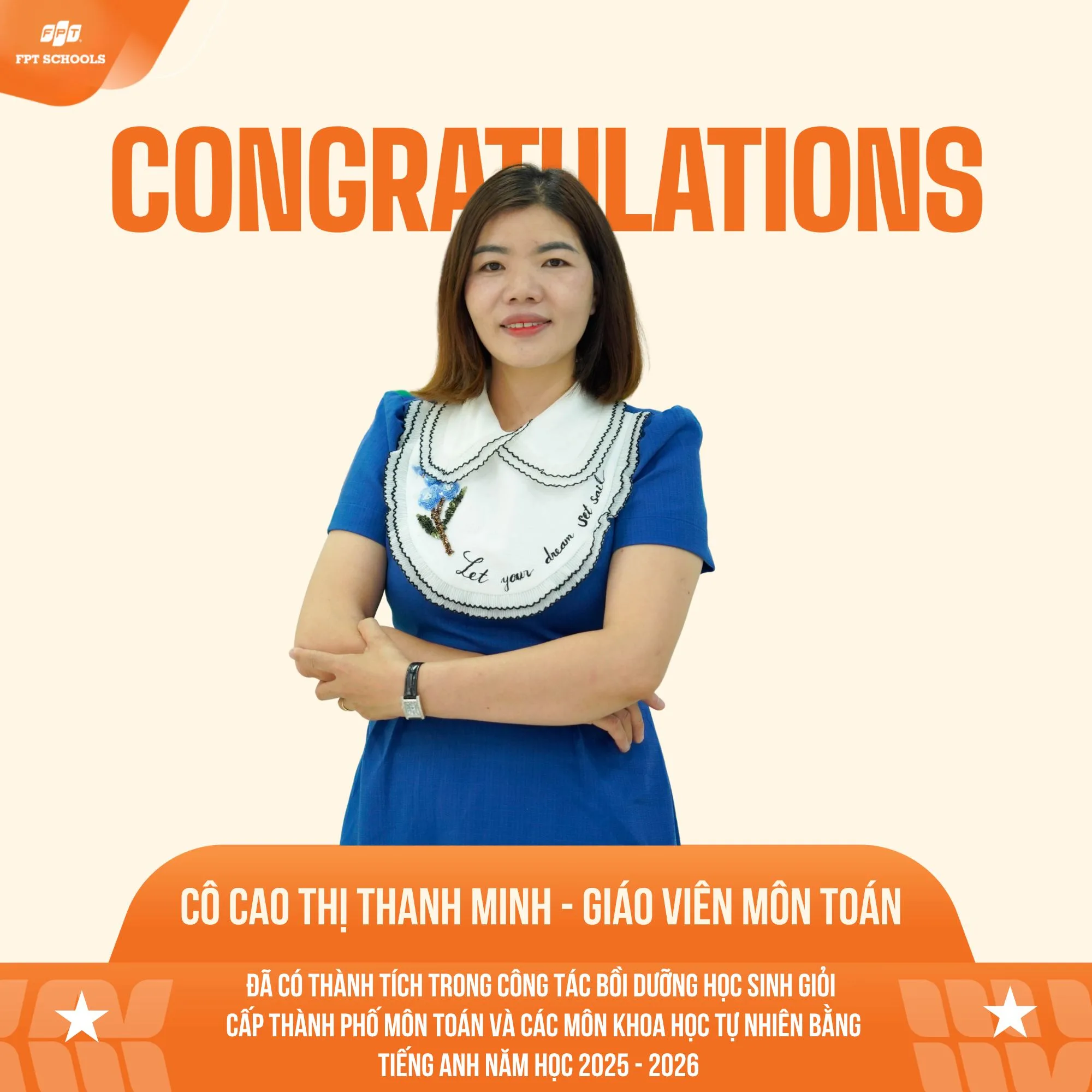 Top 5 giáo viên được Sở GD&ĐT Hải Phòng vinh danh vì có thành tích xuất sắc trong công tác bồi dưỡng học sinh Giỏi tại kỳ thi HSG cấp thành phố môn Toán và các môn KHTN bằng Tiếng Anh năm học 2025 – 2026 | FPT Schools