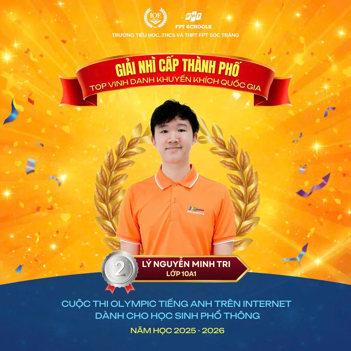 🏆 FSchoolers Sóc Trăng đạt thành tích cao tại cuộc thi IOE cấp Thành phố năm học 2025–2026 - FPT Education 🏆 FSchoolers Sóc Trăng đạt thành tích cao tại cuộc thi IOE cấp Thành phố năm học 2025–2026 | FPT Schools