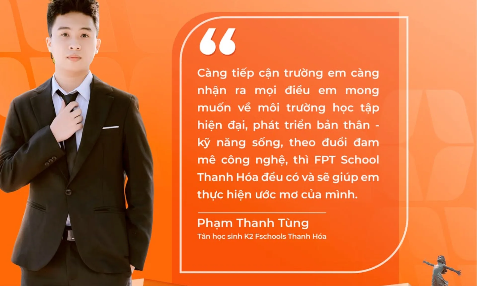 Cú đúp học bổng chắp cánh giấc mơ công nghệ của Phạm Thanh Tùng | FPT Schools