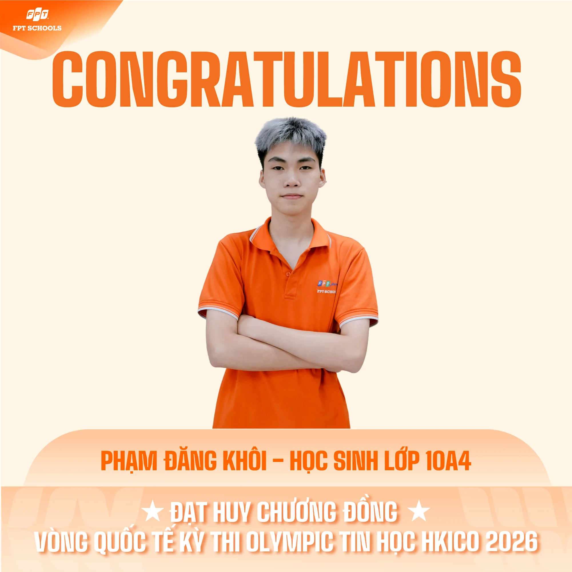 VINH DANH NHỮNG “TÀI NĂNG TRẺ” TẠI CHUNG KẾT KỲ THI OLYMPIC TIN HỌC QUỐC TẾ HKICO 2026. | FPT Schools