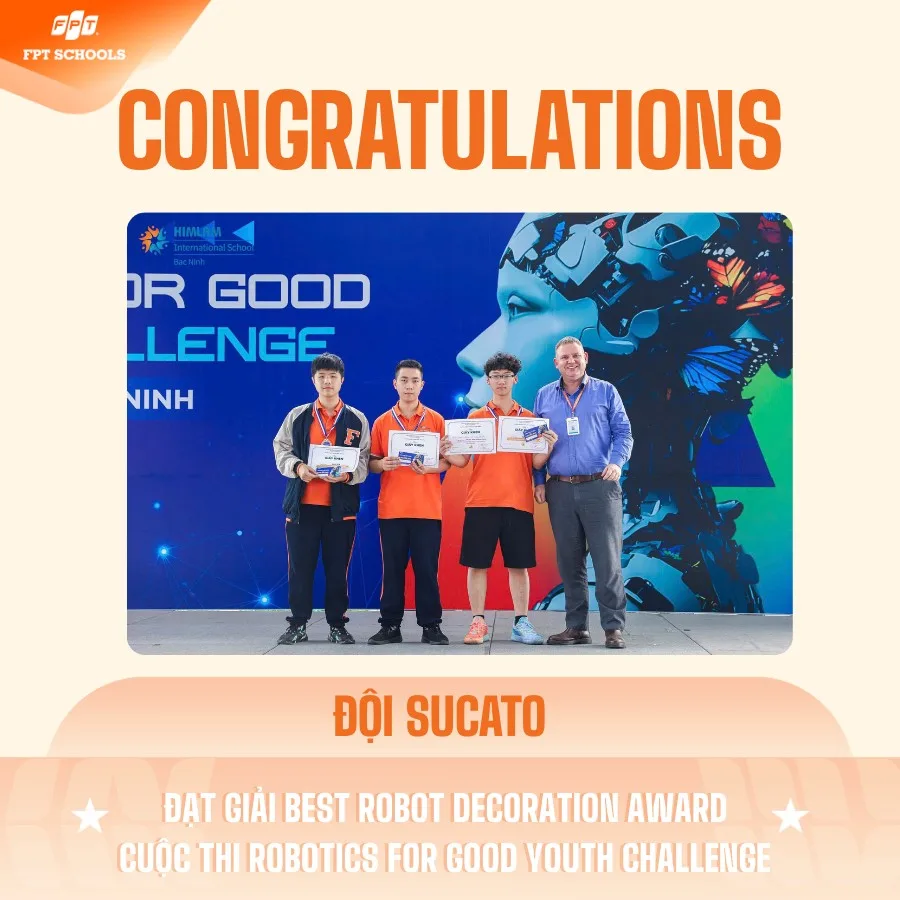 Tự Hào Học Sinh THPT FPT Tây Hà Nội Tỏa Sáng Tại Đấu Trường Robotics for Good Youth Challenge - FPT Education Robotics for Good Youth Challenge.