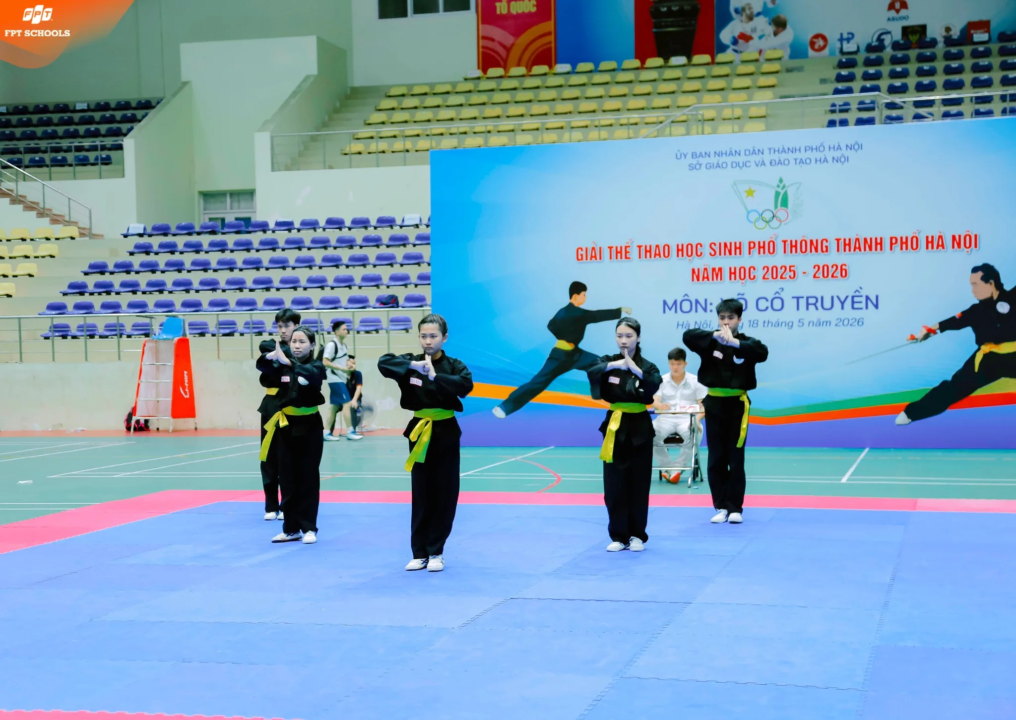 ĐỘI TUYỂN TRƯỜNG THPT FPT CHINH PHỤC SÀN ĐẤU VÕ THUẬT TẠI GIẢI THỂ THAO HỌC SINH PHỔ THÔNG THÀNH PHỐ HÀ NỘI NĂM HỌC 2025–2026 | FPT Schools