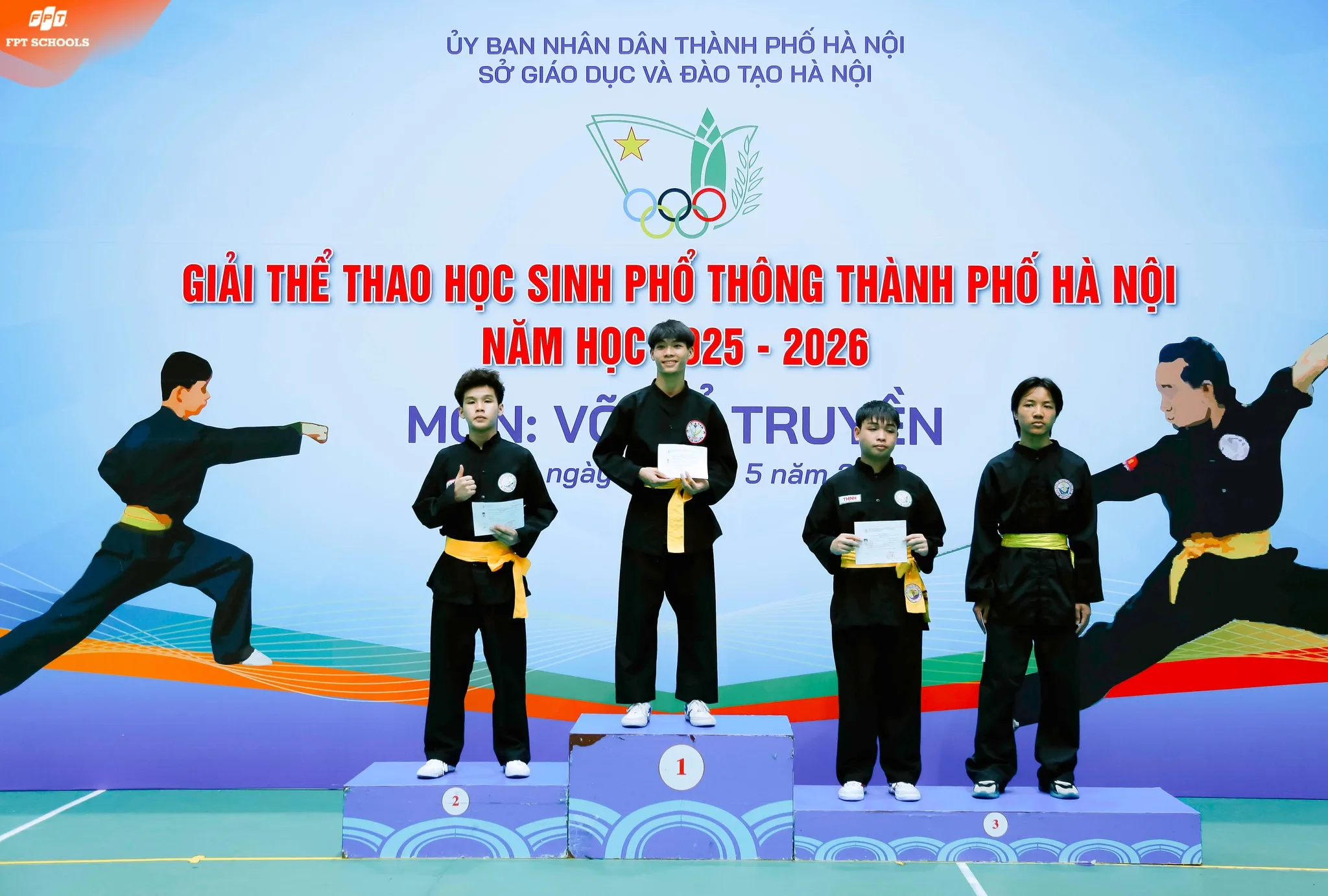 ĐỘI TUYỂN TRƯỜNG THPT FPT CHINH PHỤC SÀN ĐẤU VÕ THUẬT TẠI GIẢI THỂ THAO HỌC SINH PHỔ THÔNG THÀNH PHỐ HÀ NỘI NĂM HỌC 2025–2026 | FPT Schools