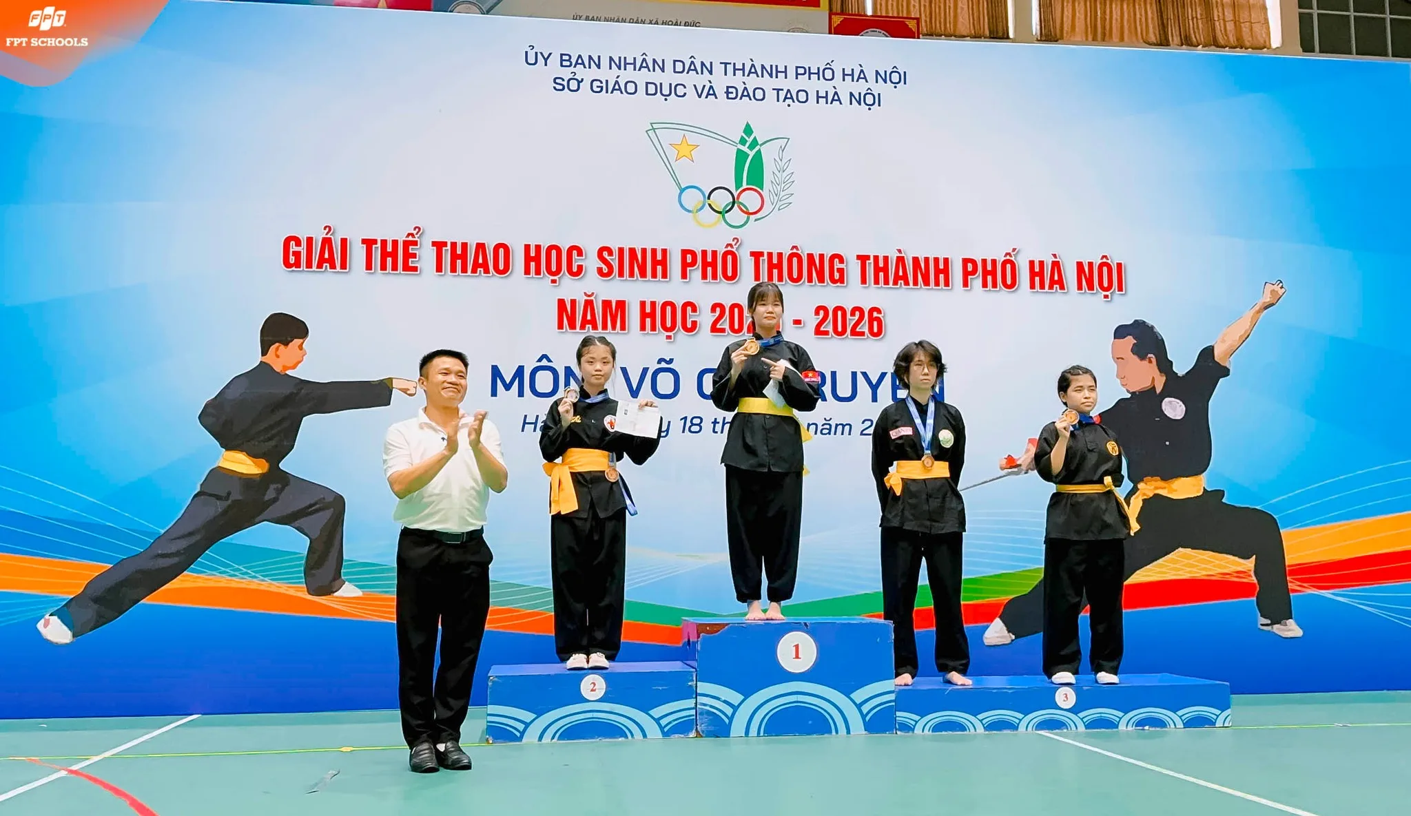ĐỘI TUYỂN TRƯỜNG THPT FPT CHINH PHỤC SÀN ĐẤU VÕ THUẬT TẠI GIẢI THỂ THAO HỌC SINH PHỔ THÔNG THÀNH PHỐ HÀ NỘI NĂM HỌC 2025–2026 | FPT Schools