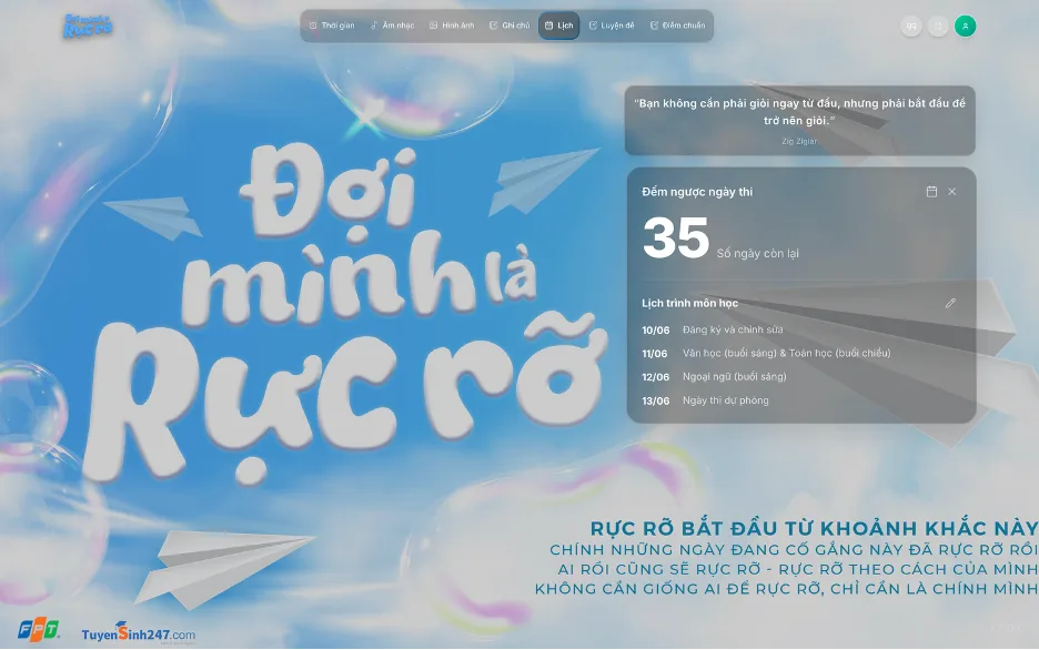 FPT triển khai website Trạm học hỗ trợ sĩ tử trước kỳ thi THPT Quốc gia 2026 - FPT Education https://tramhoc.fpt.edu.vn/ được thiết kế như người bạn đồng hành, giúp học sinh duy trì sự ổn định cả trong học tập lẫn cảm xúc