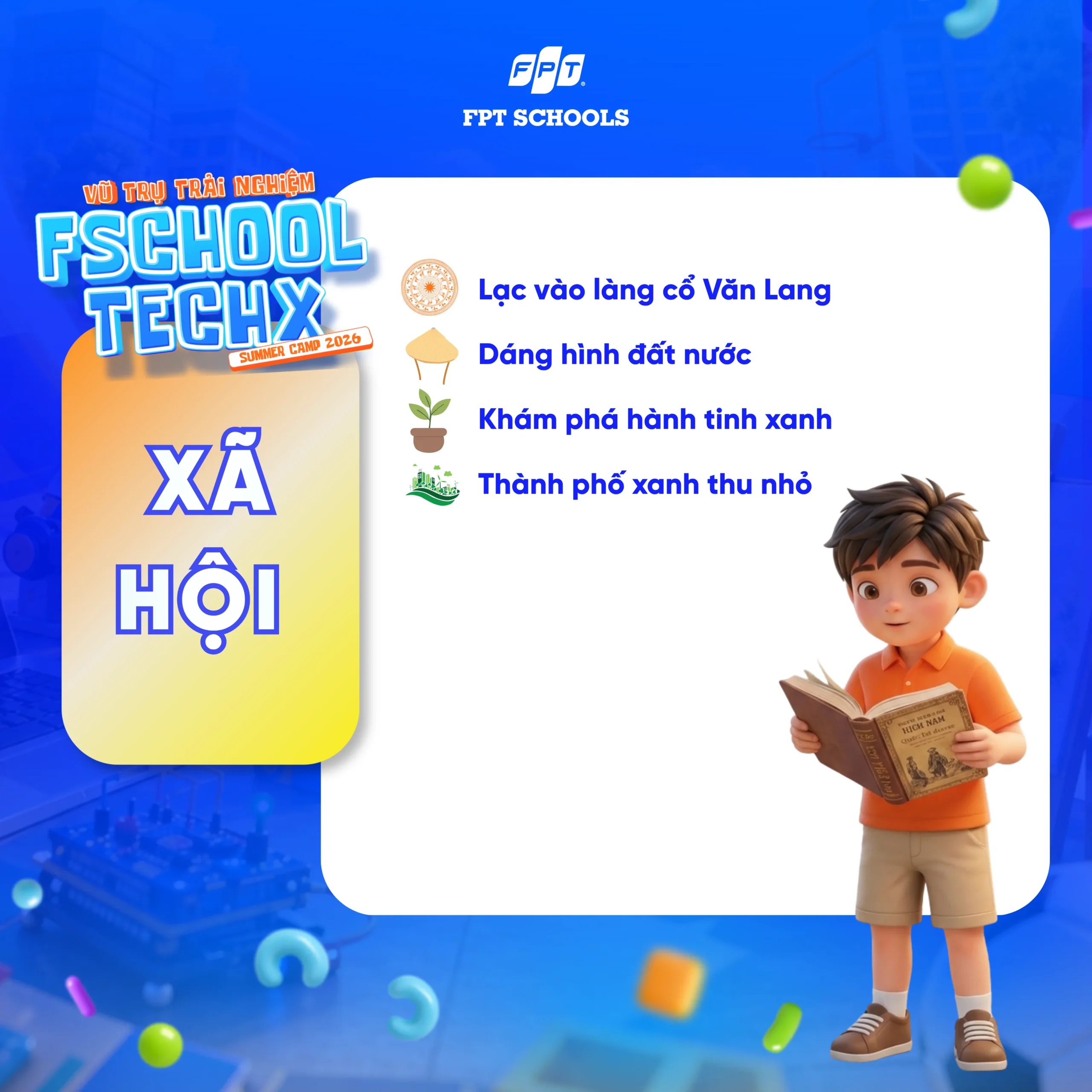 Có gì hot tại trại hè FSchool TechX Summer Camp 2026 - FPT Education Có gì hot tại trại hè FSchool TechX Summer Camp 2026 | FPT Schools