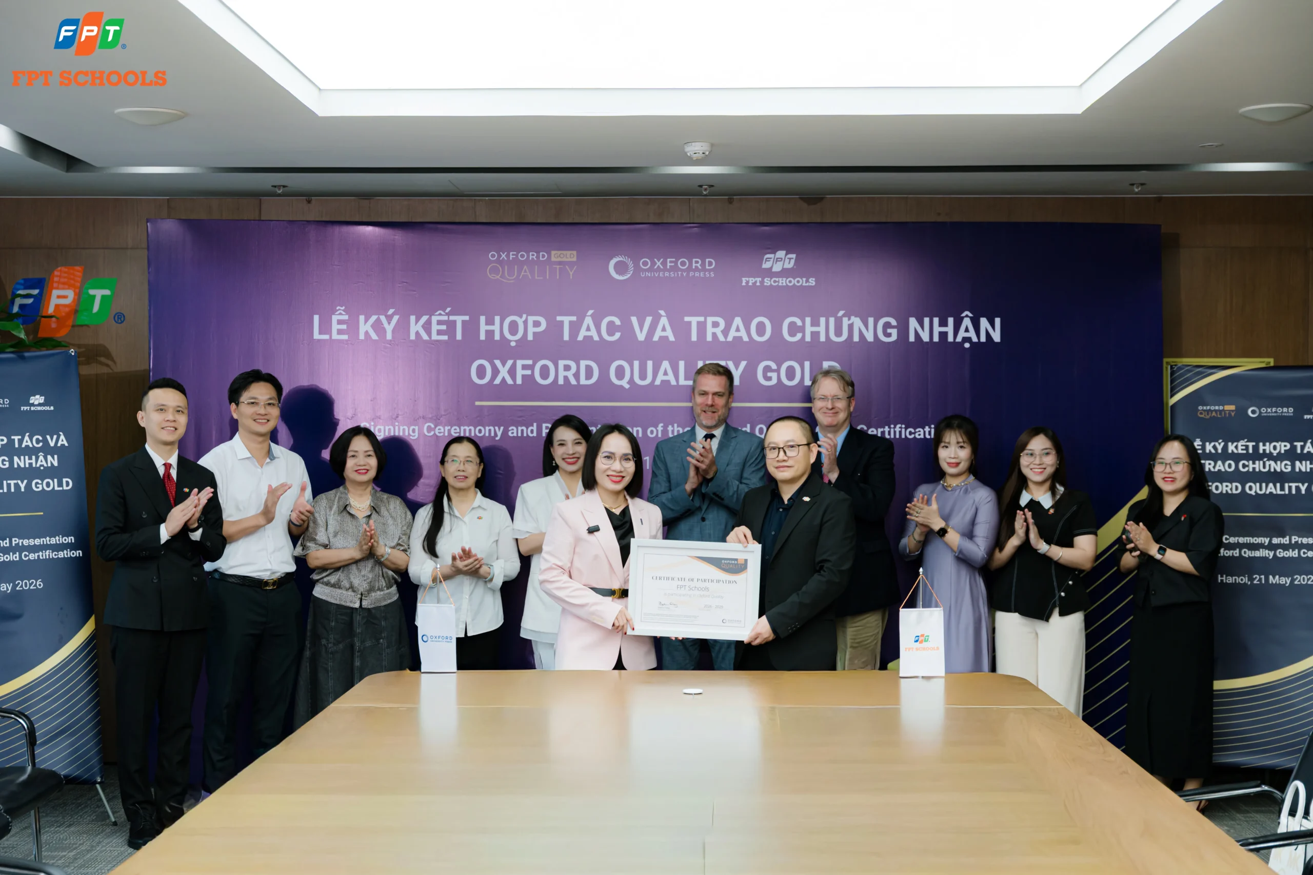 FPT Schools đạt danh hiệu Oxford Quality Gold