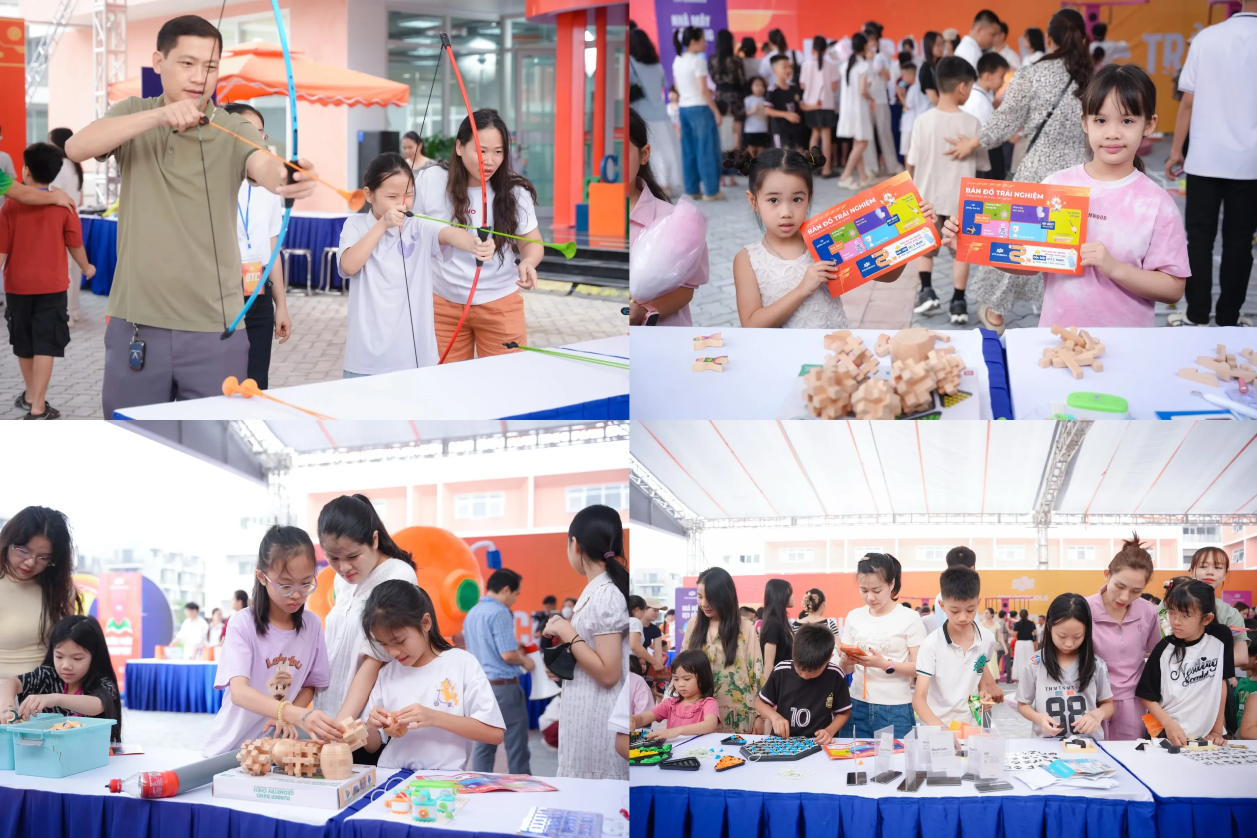 FPT School Vinh tổ chức Open Day 2026 với nhiều hoạt động trải nghiệm hấp dẫn dành cho học sinh, phụ huynh - FPT Education Học sinh thể hiện sự khéo léo và sáng tạo qua các gian hàng trò chơi thú vị tại Open Day