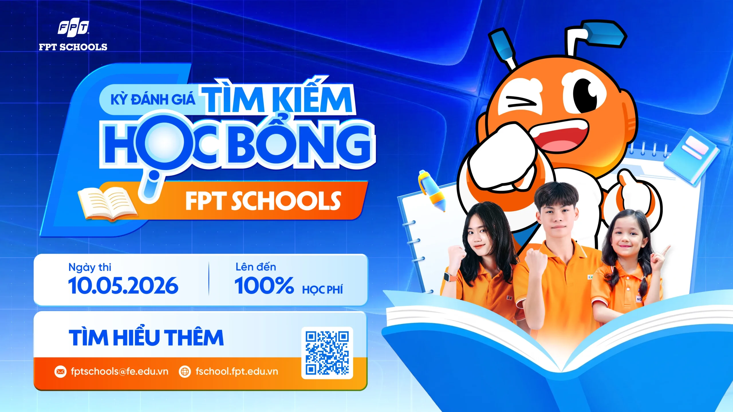 Cơ hội nhận học bổng đến 100% học phí với kỳ đánh giá tìm kiếm học bổng FSchools năm học 2026-2027 | FPT Schools