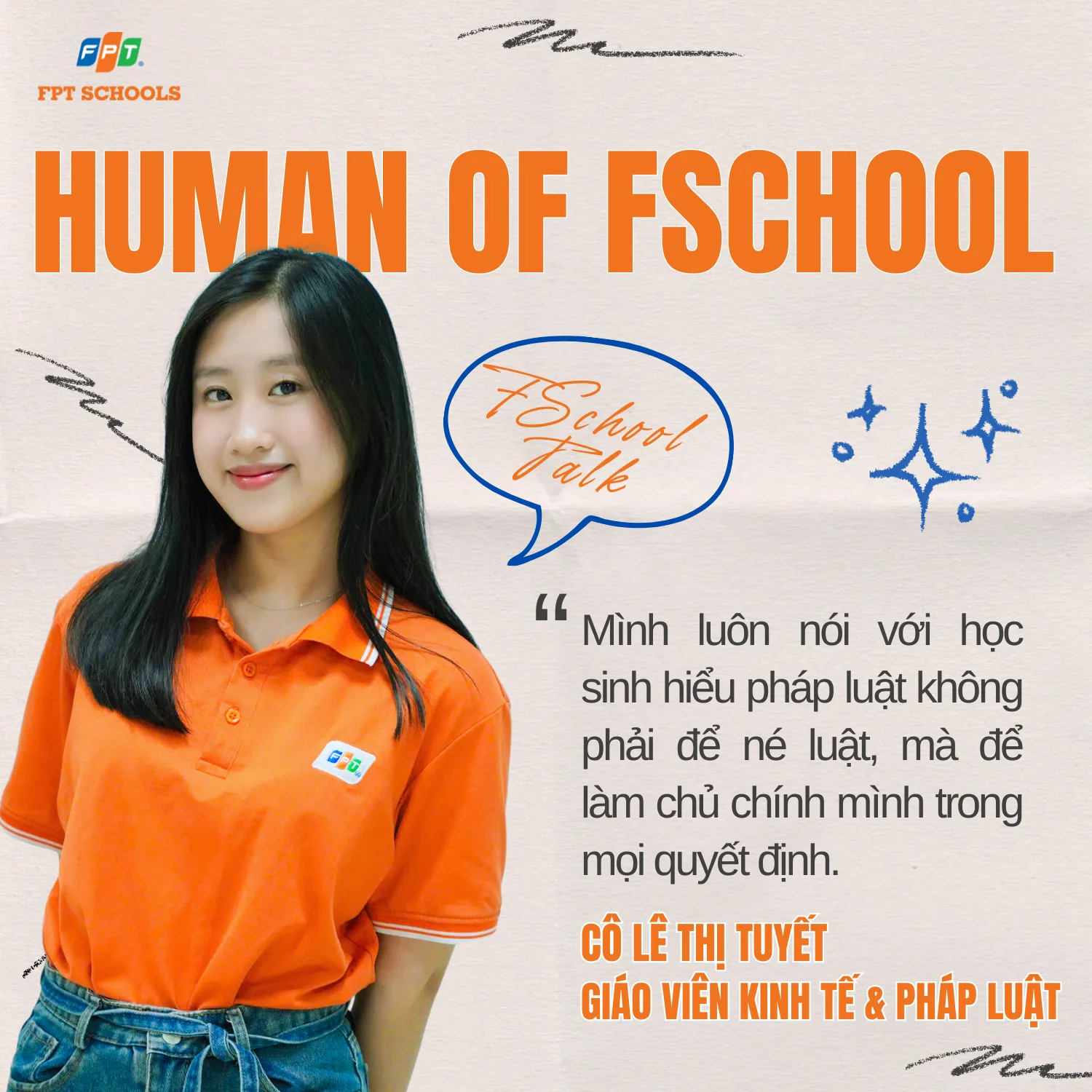 CÔ LÊ THỊ TUYẾT – NGƯỜI “THỔI HỒN” VÀO MÔN PHÁP LUẬT VÀ KINH TẾ TẠI FPT SCHOOL THANH HÓA | FPT Schools