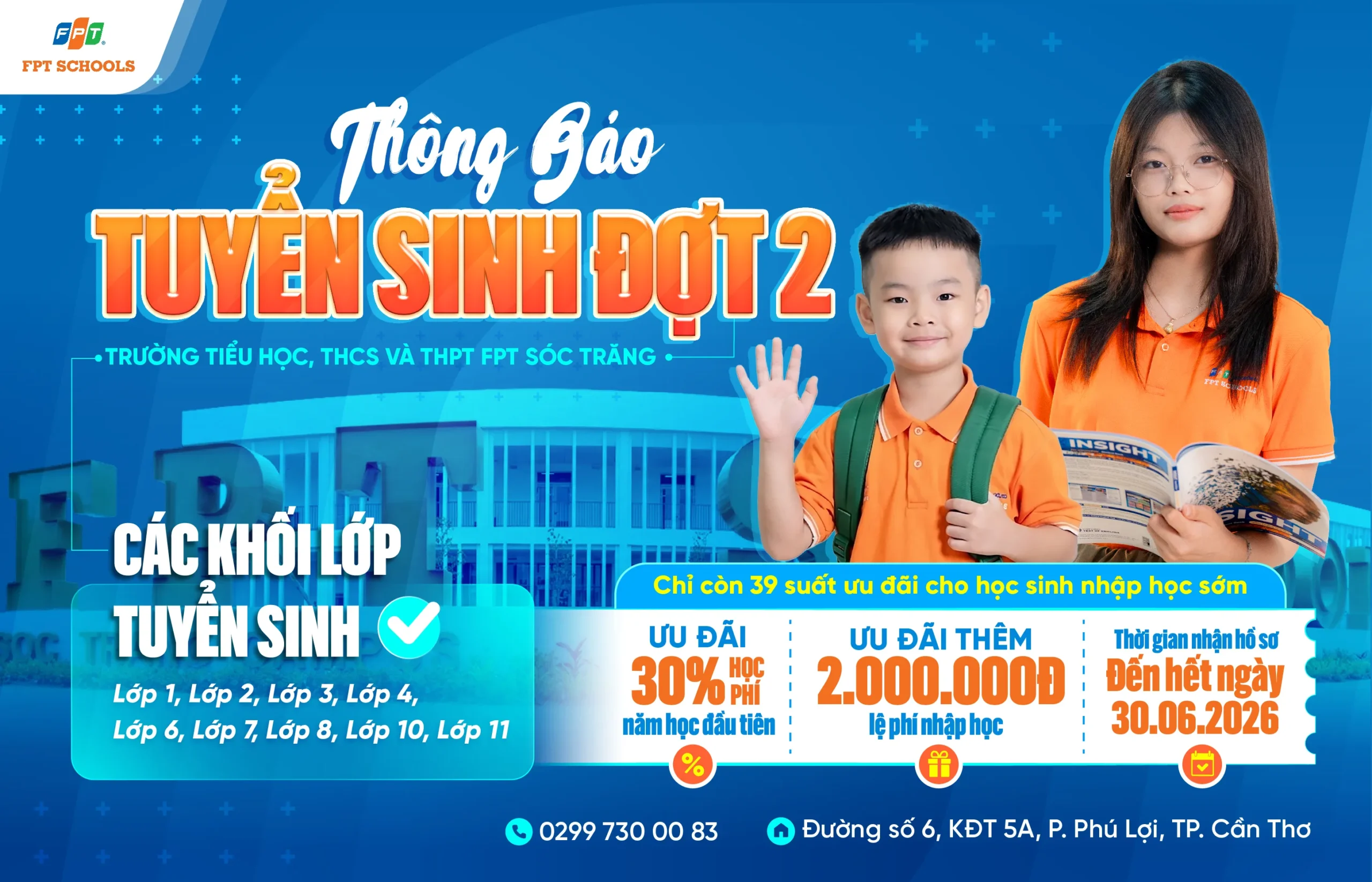 FPT SCHOOL SÓC TRĂNG TUYỂN SINH ĐỢT 2