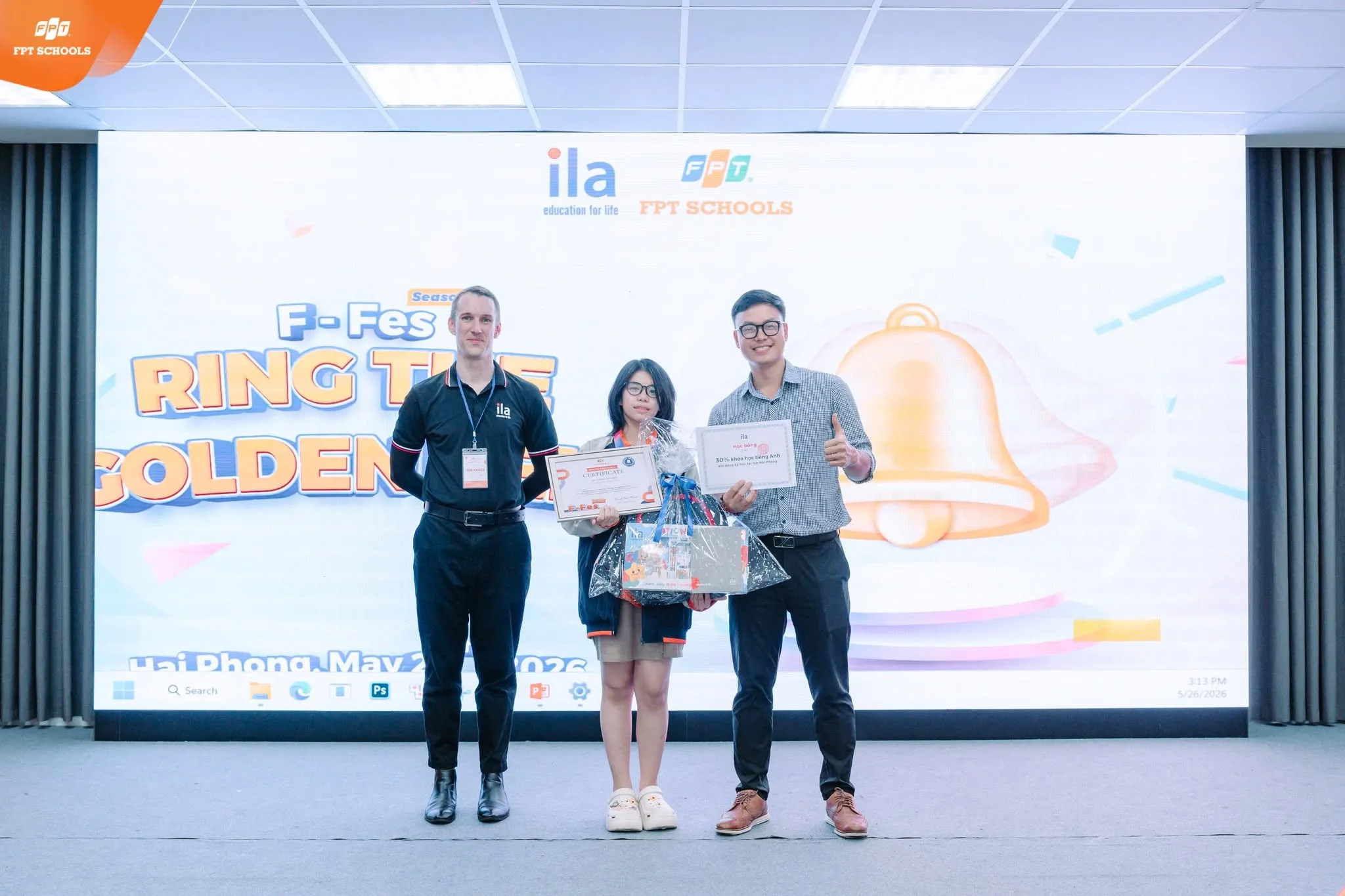 “Chiếc chuông vàng” F-Fes 2026 của FPT School Hải Phòng đã chính thức tìm được chủ nhân - FPT Education “Chiếc chuông vàng” F-Fes 2026 của FPT School Hải Phòng đã chính thức tìm được chủ nhân - 5