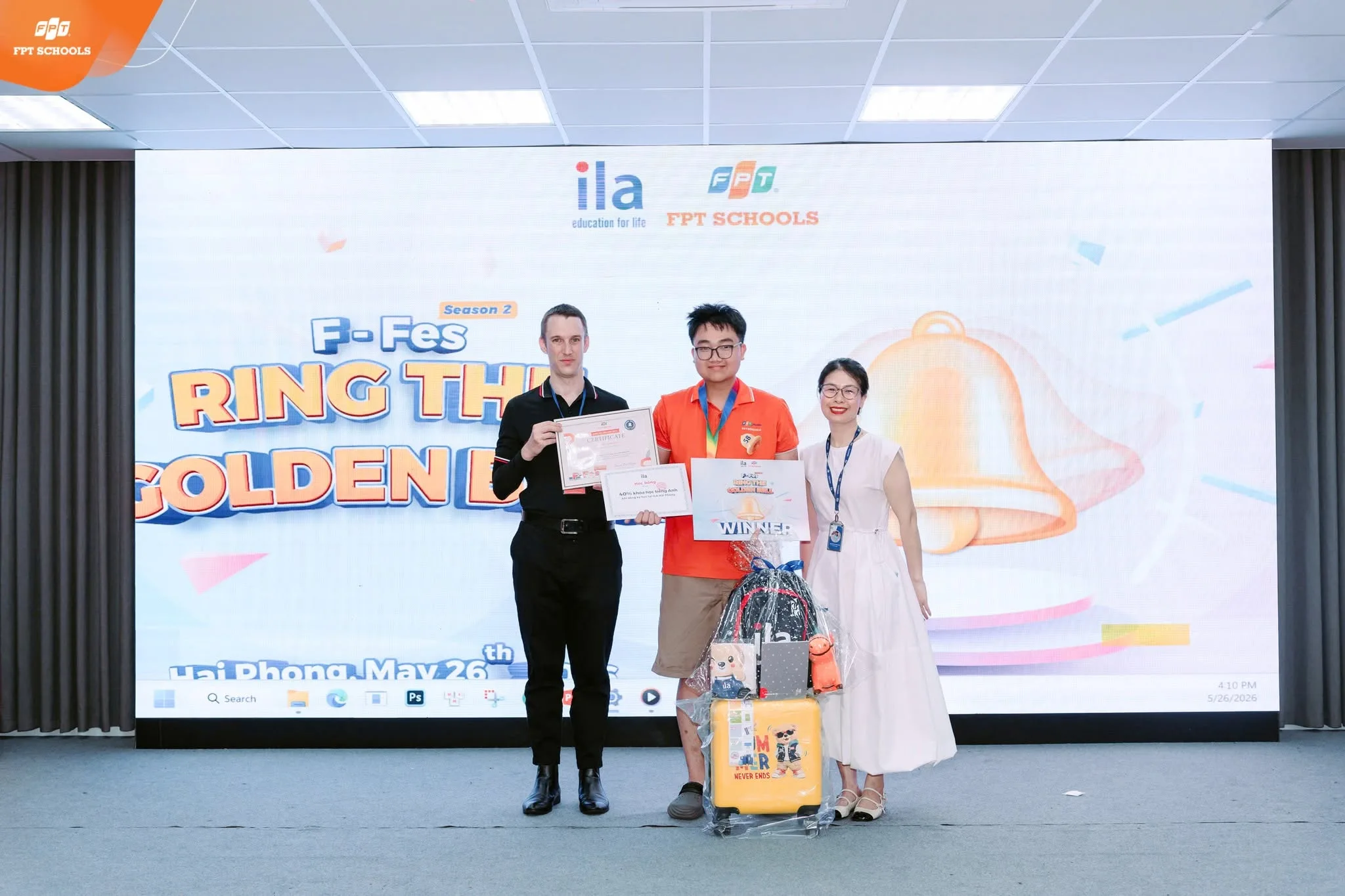 “Chiếc chuông vàng” F-Fes 2026 của FPT School Hải Phòng đã chính thức tìm được chủ nhân - FPT Education “Chiếc chuông vàng” F-Fes 2026 của FPT School Hải Phòng đã chính thức tìm được chủ nhân -6