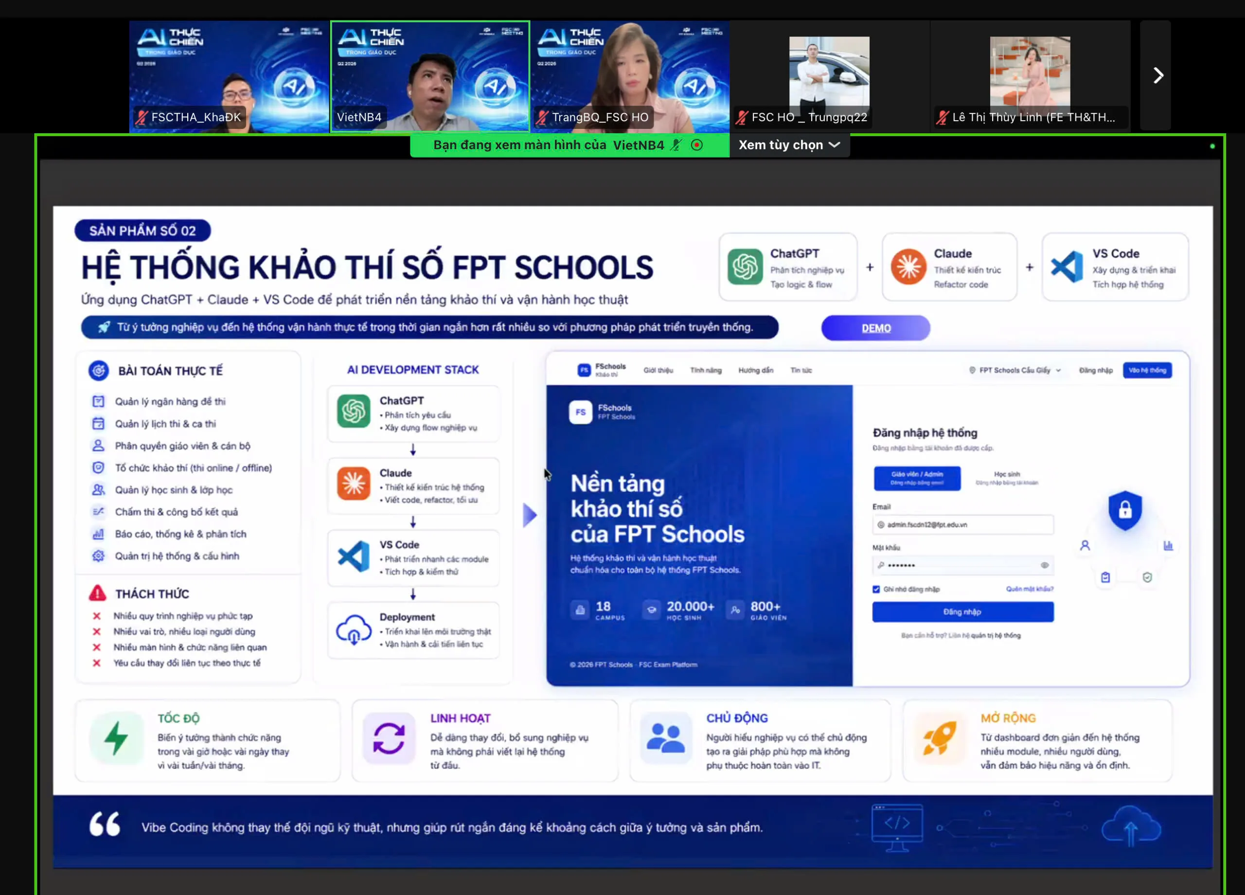 Hội nghị FSchools AI Meeting Quý 2/2026: Đưa “AI thực chiến” vào tâm điểm vận hành và giảng dạy tại FPT Schools | FPT Schools