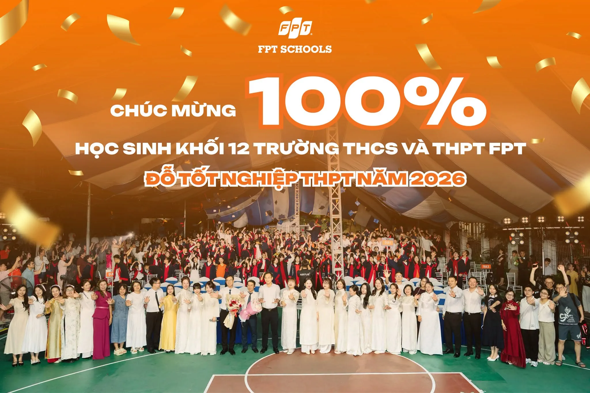 Chúc mừng 100% học sinh khối 12 FPT School Hải Phòng đỗ tốt nghiệp THPT năm 2026
