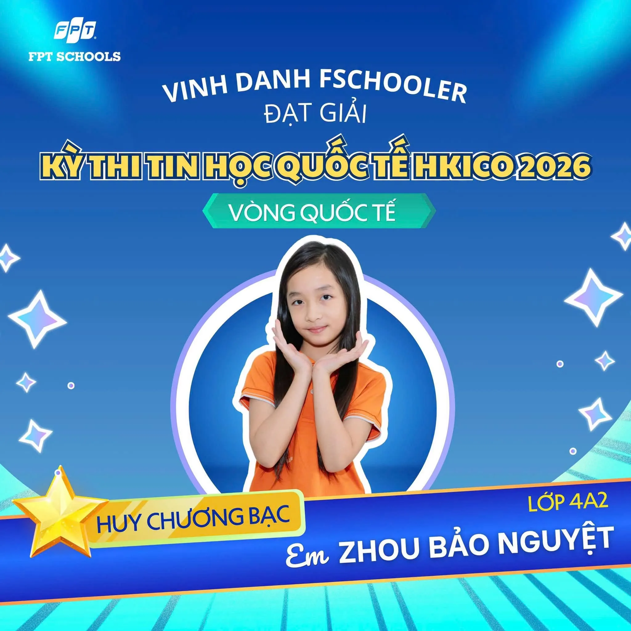 Tỏa sáng trên đấu trường Tin học quốc tế: Học sinh FPT School Bắc Giang đạt Huy chương Bạc HKICO 2026 | FPT Schools