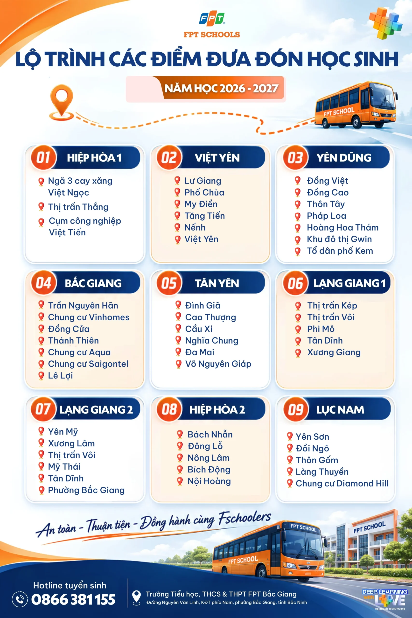 Xe tuyến FPT School Bắc Giang – Hành trình an toàn, phụ huynh an tâm - FPT Education Xe tuyến FPT School Bắc Giang – Hành trình an toàn, phụ huynh an tâm | FPT Schools