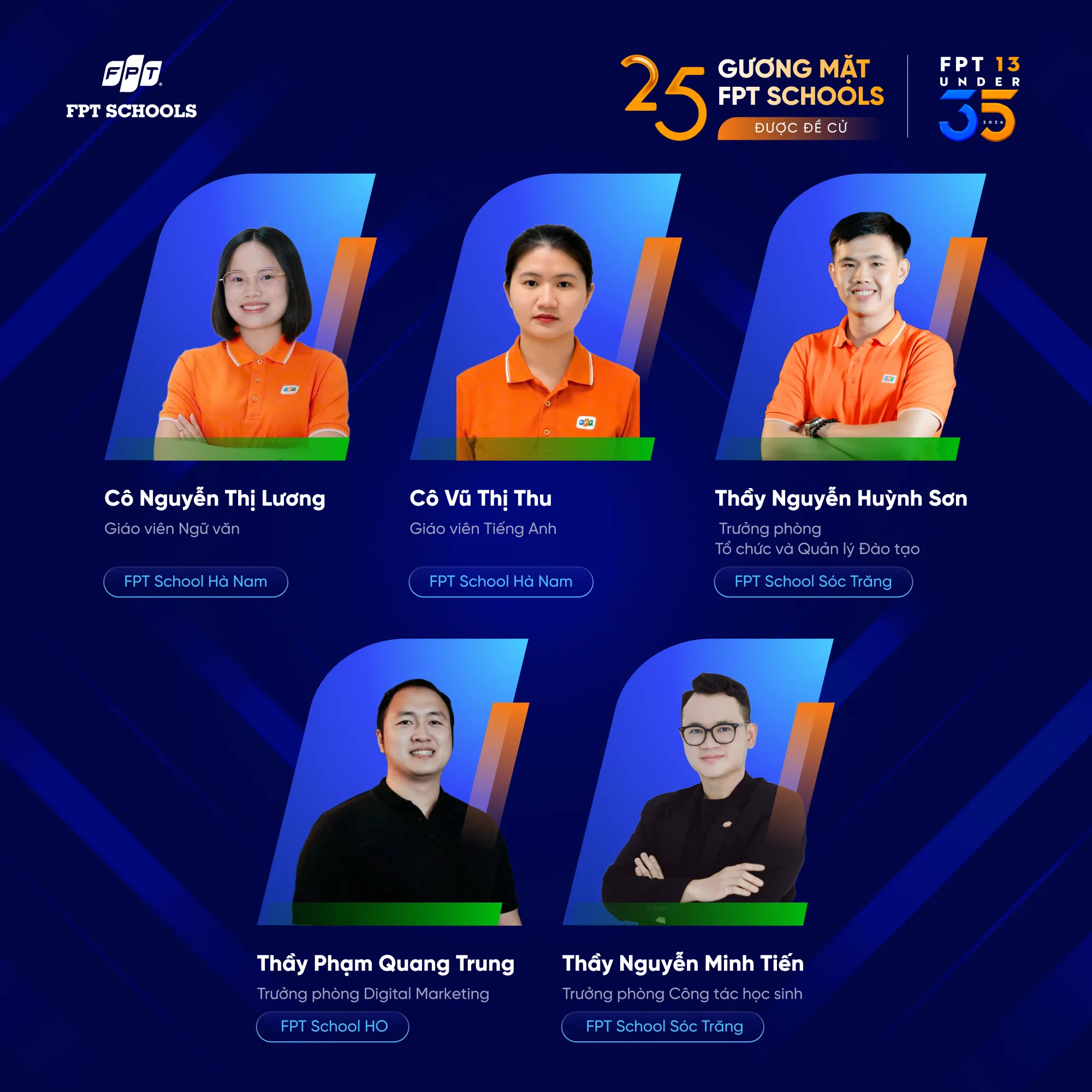 Dàn nhân sự trẻ FPT Schools nổi bật tại đề cử FPT 13 Under 35 năm 2026 | FPT Schools
