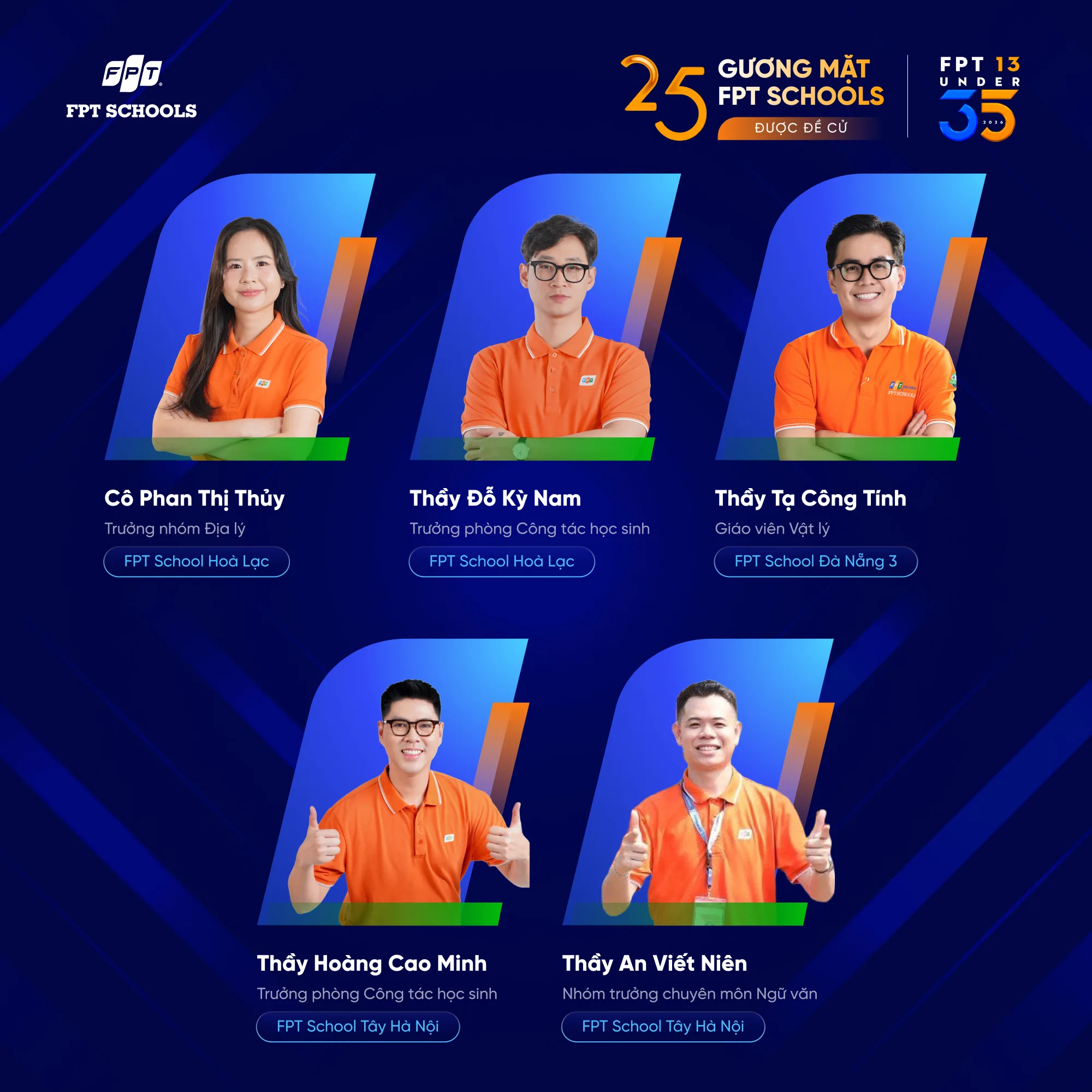 Dàn nhân sự trẻ FPT Schools nổi bật tại đề cử FPT 13 Under 35 năm 2026 | FPT Schools