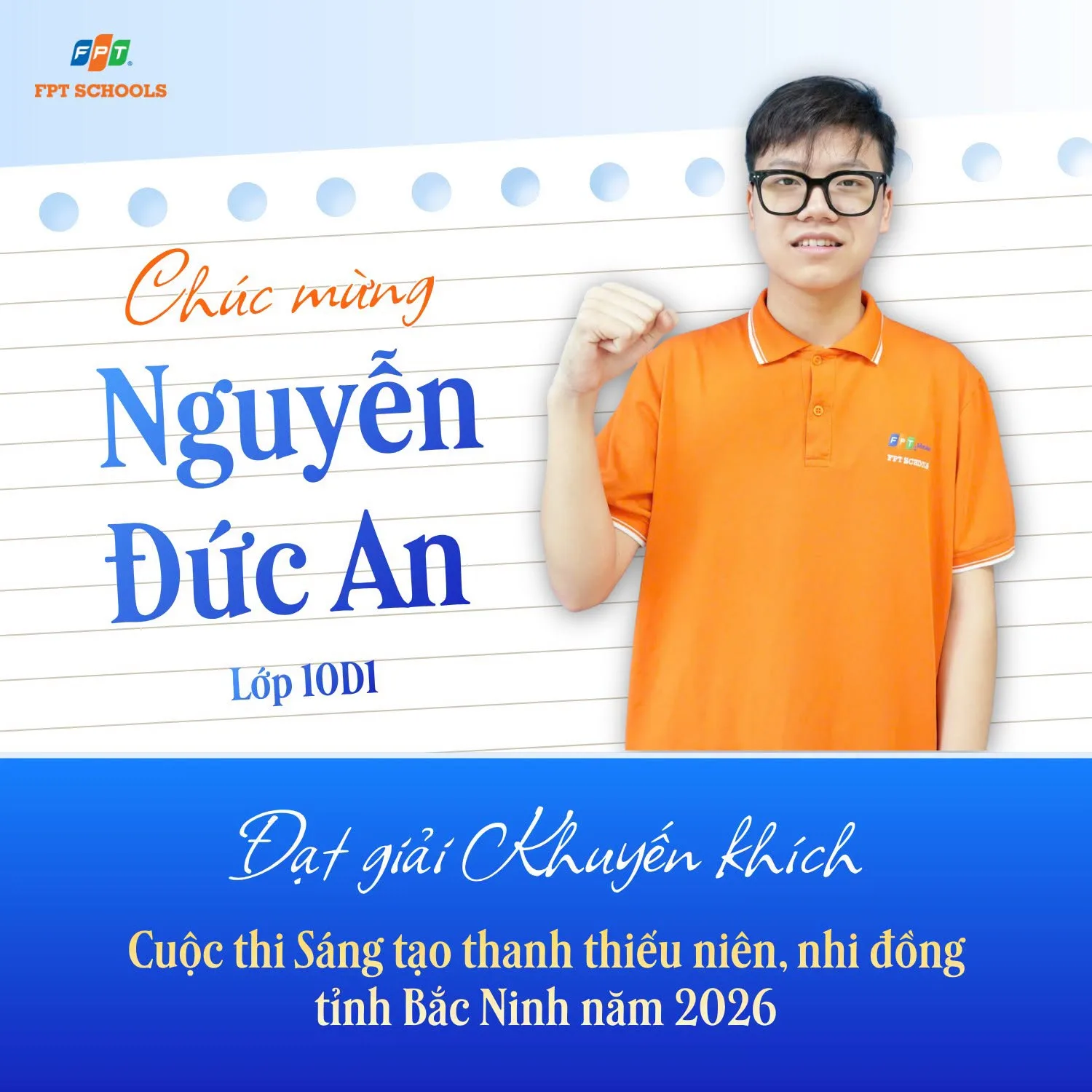 Học sinh FPT School Bắc Ninh đạt giải Cuộc thi Sáng tạo thanh thiếu niên, nhi đồng tỉnh Bắc Ninh năm 2026 | FPT Schools