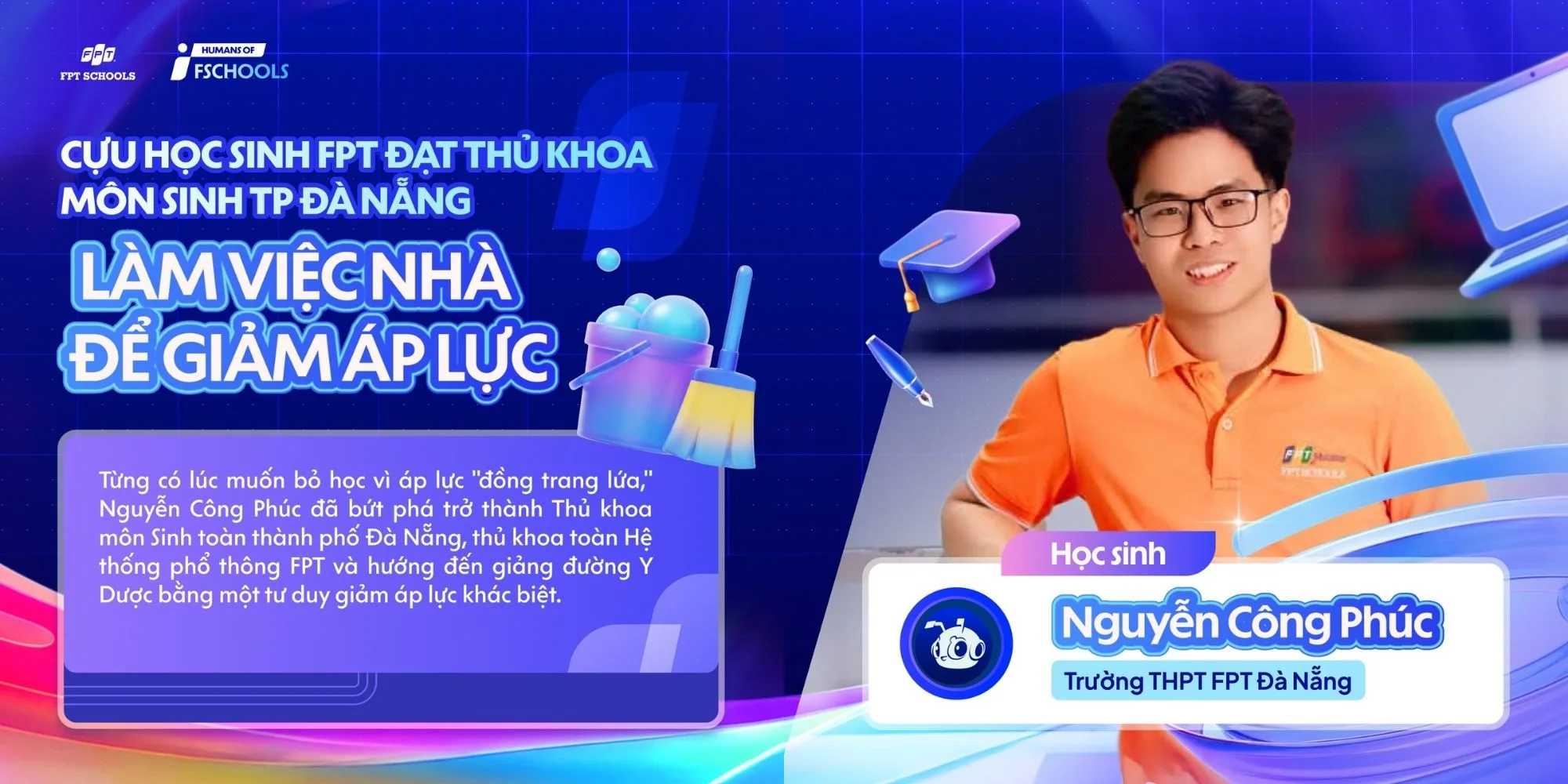CỰU HỌC SINH FPT ĐẠT THỦ KHOA MÔN SINH THÀNH PHỐ ĐÀ NẴNG LÀM VIỆC NHÀ ĐỂ GIẢM ÁP LỰC | FPT Schools
