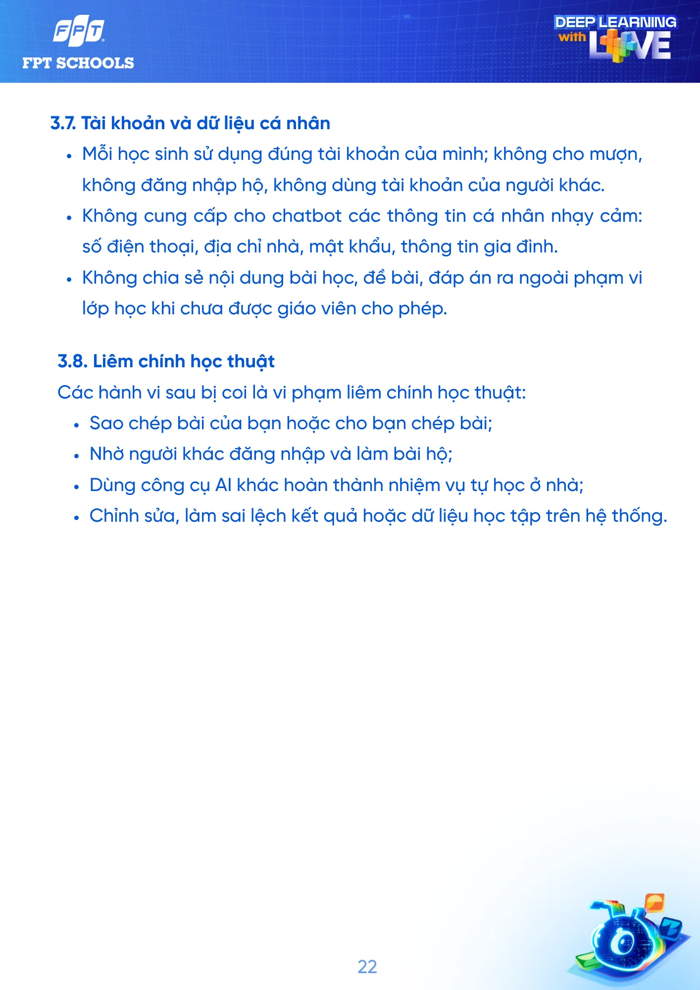 Sổ tay Học sinh năm học 2026 - 2027 | FPT Schools