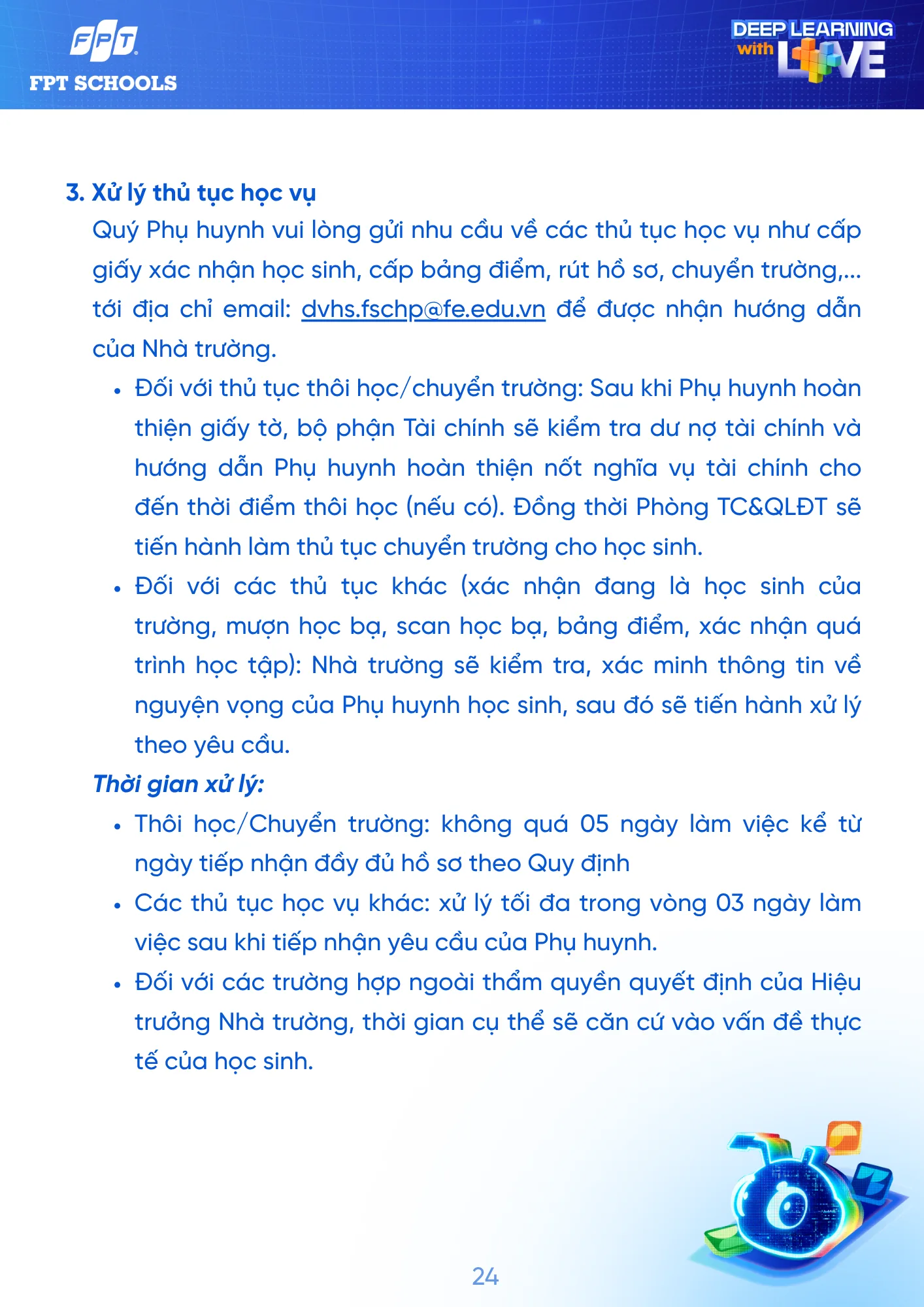 Sổ tay Học sinh năm học 2026 - 2027 | FPT Schools