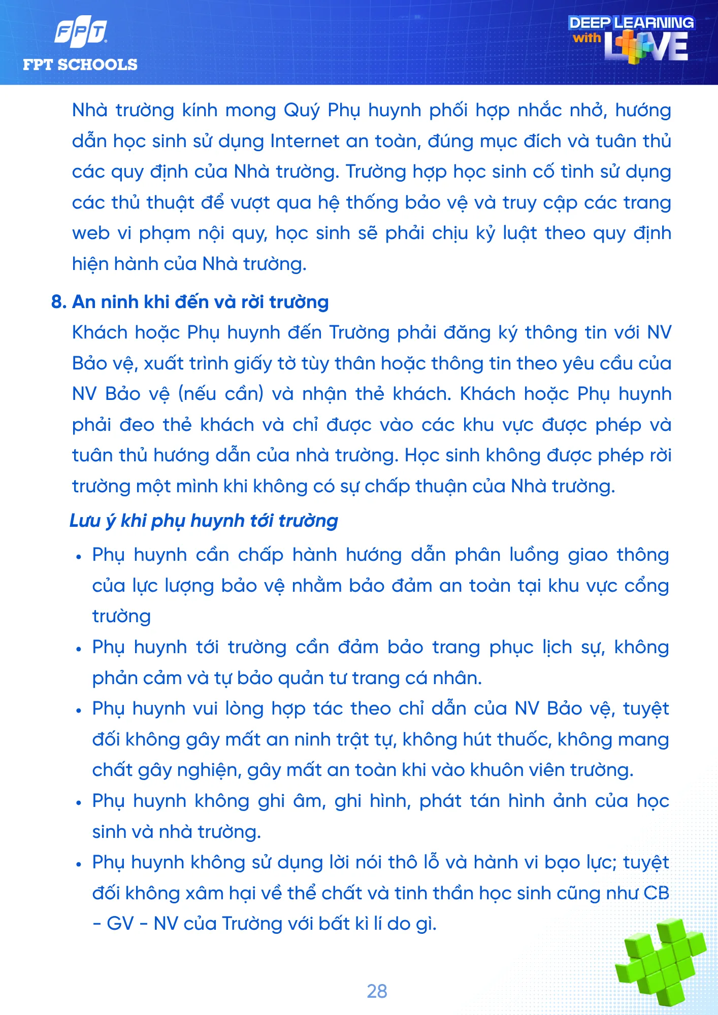 Sổ tay Học sinh năm học 2026 - 2027 | FPT Schools