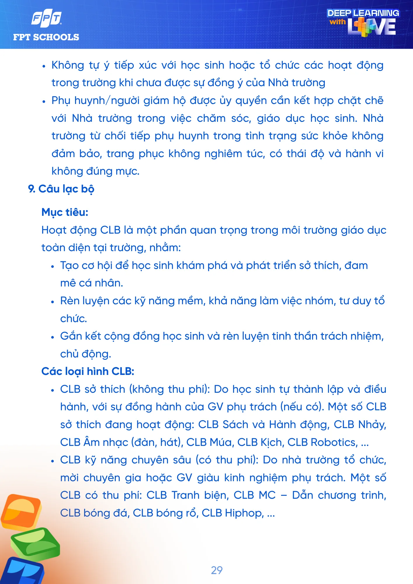 Sổ tay Học sinh năm học 2026 - 2027 | FPT Schools