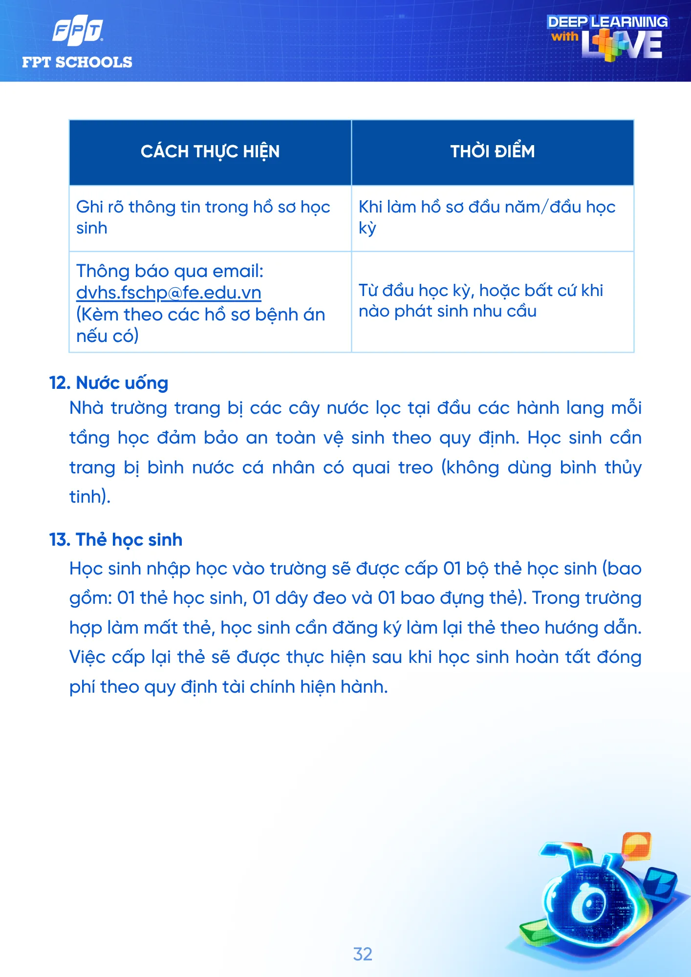 Sổ tay Học sinh năm học 2026 - 2027 | FPT Schools