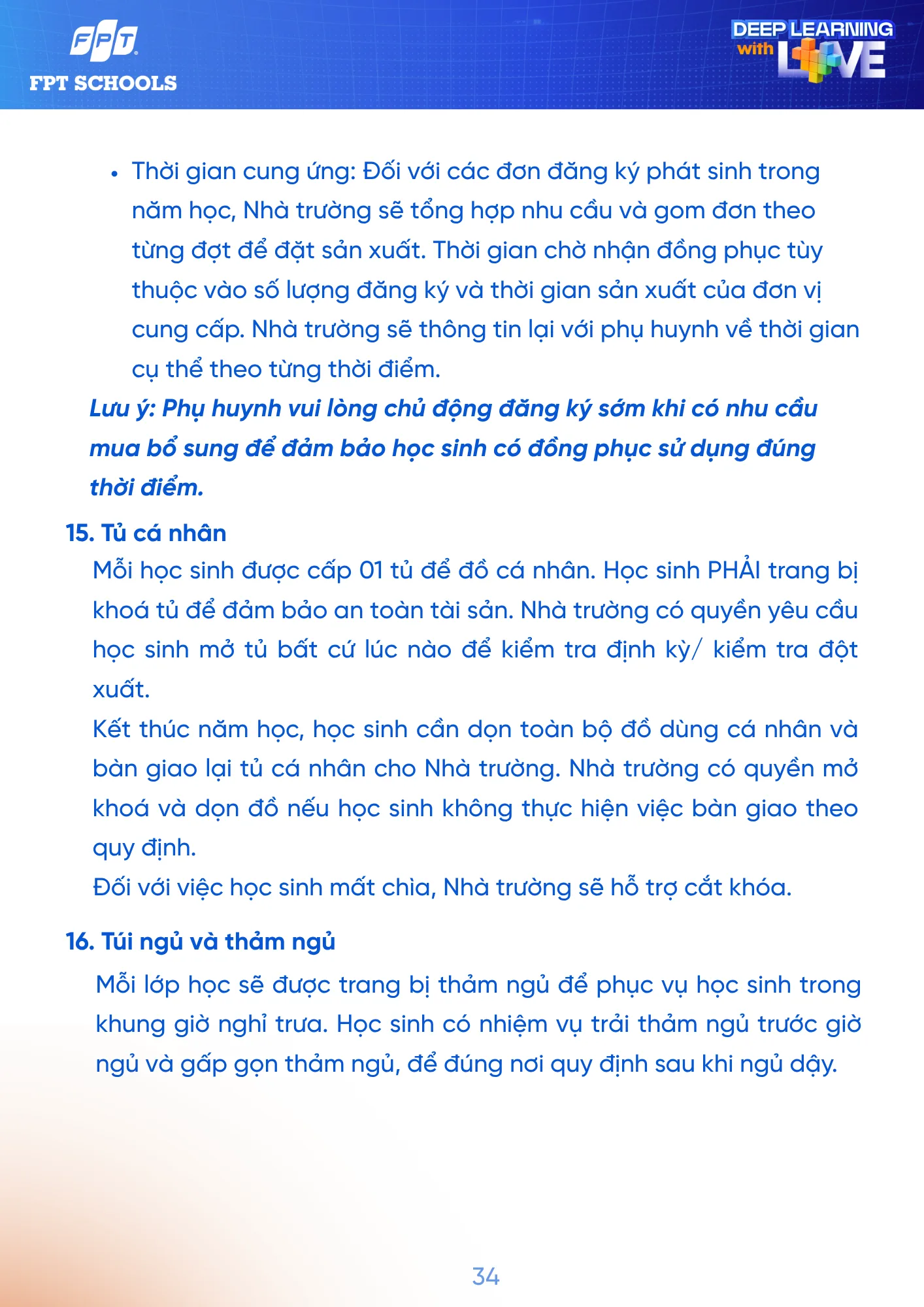 Sổ tay Học sinh năm học 2026 - 2027 | FPT Schools