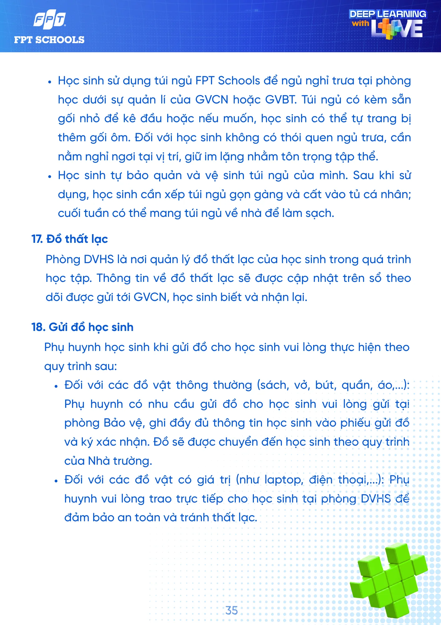 Sổ tay Học sinh năm học 2026 - 2027 | FPT Schools