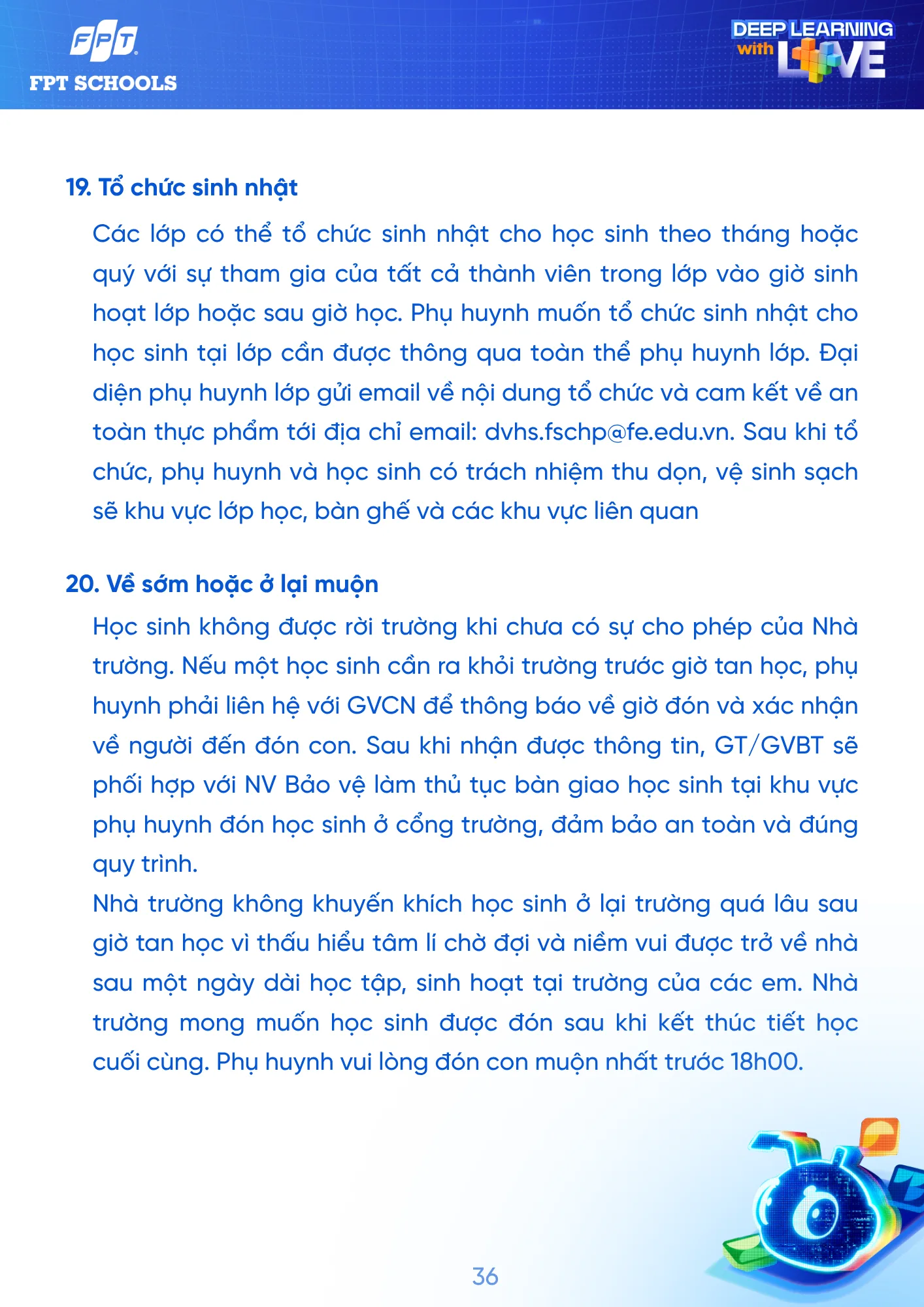 Sổ tay Học sinh năm học 2026 - 2027 | FPT Schools