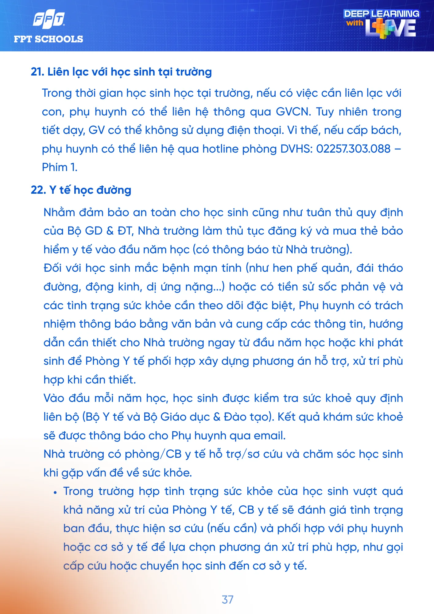 Sổ tay Học sinh năm học 2026 - 2027 | FPT Schools