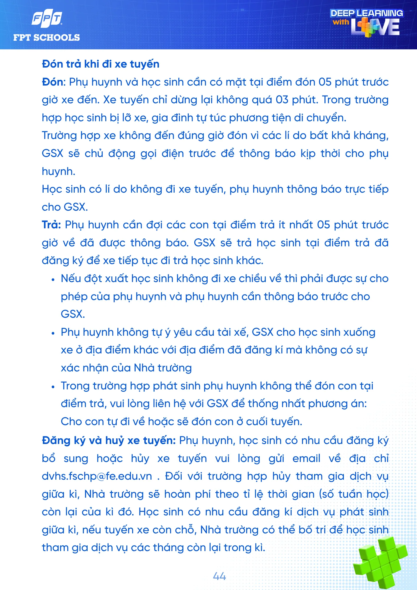 Sổ tay Học sinh năm học 2026 - 2027 | FPT Schools