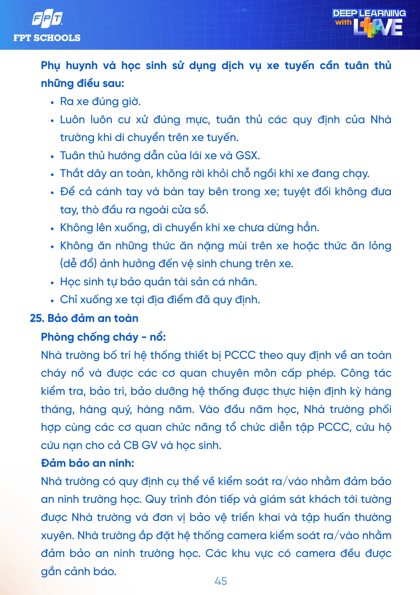 Sổ tay Học sinh năm học 2026 - 2027 | FPT Schools