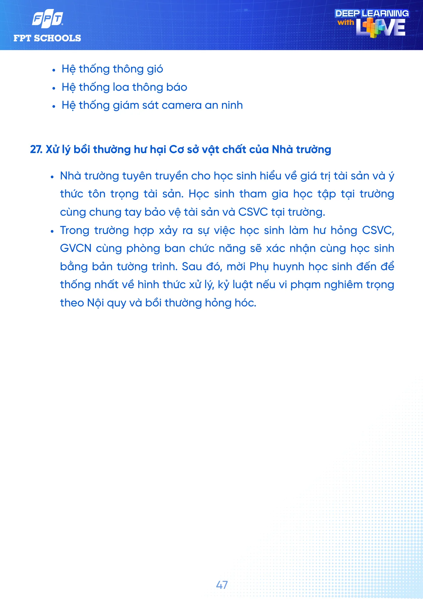 Sổ tay Học sinh năm học 2026 - 2027 | FPT Schools