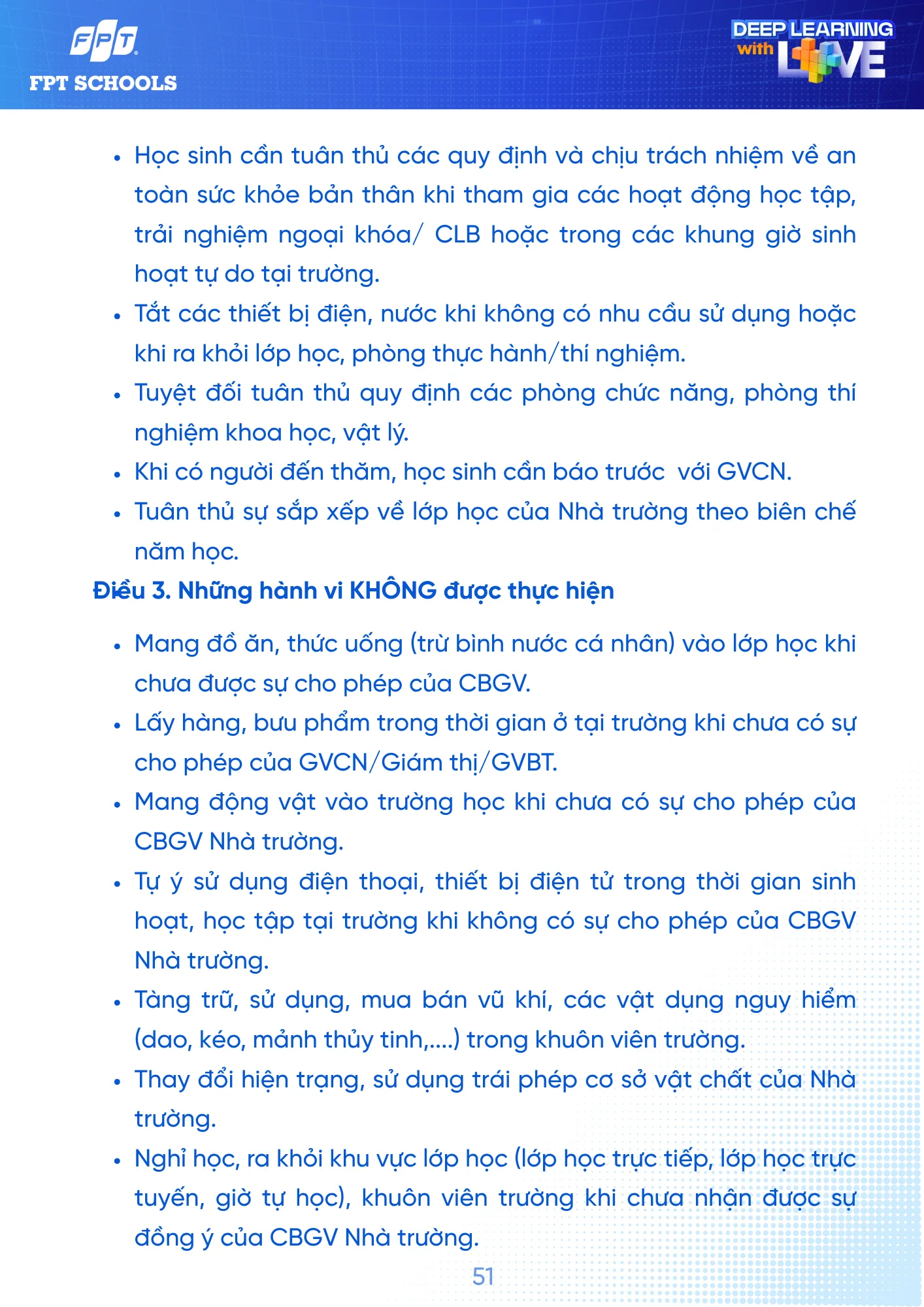 Sổ tay Học sinh năm học 2026 - 2027 | FPT Schools