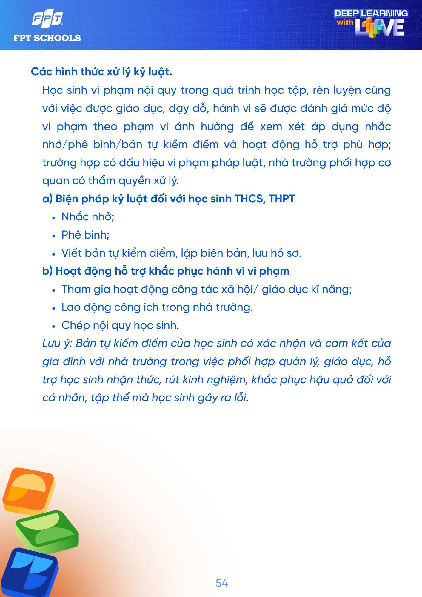 Sổ tay Học sinh năm học 2026 - 2027 | FPT Schools