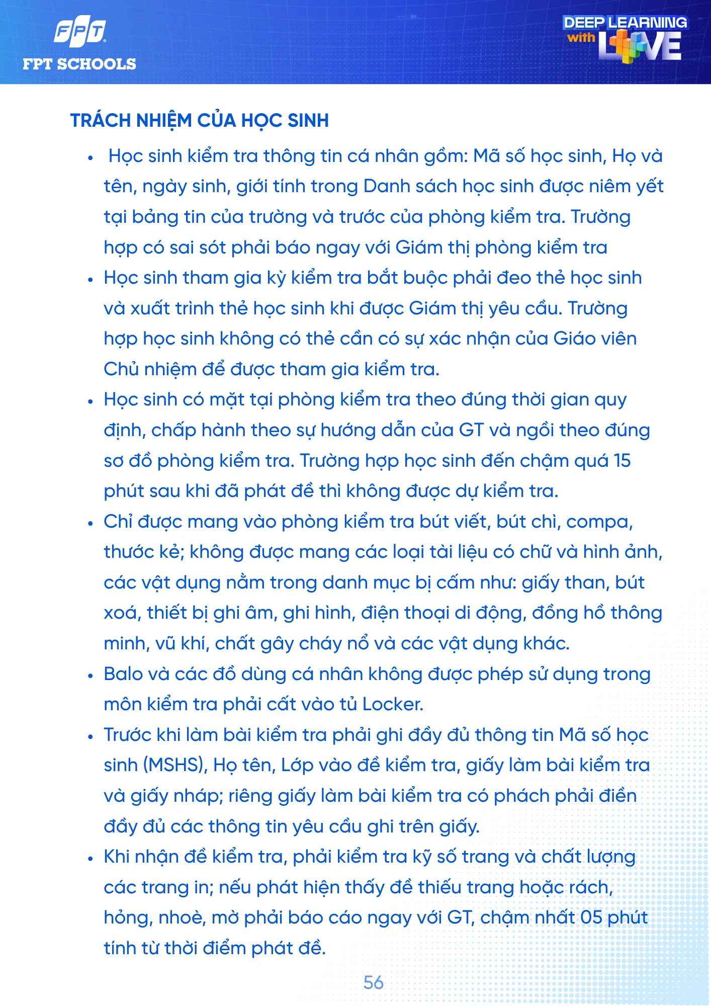 Sổ tay Học sinh năm học 2026 - 2027 | FPT Schools