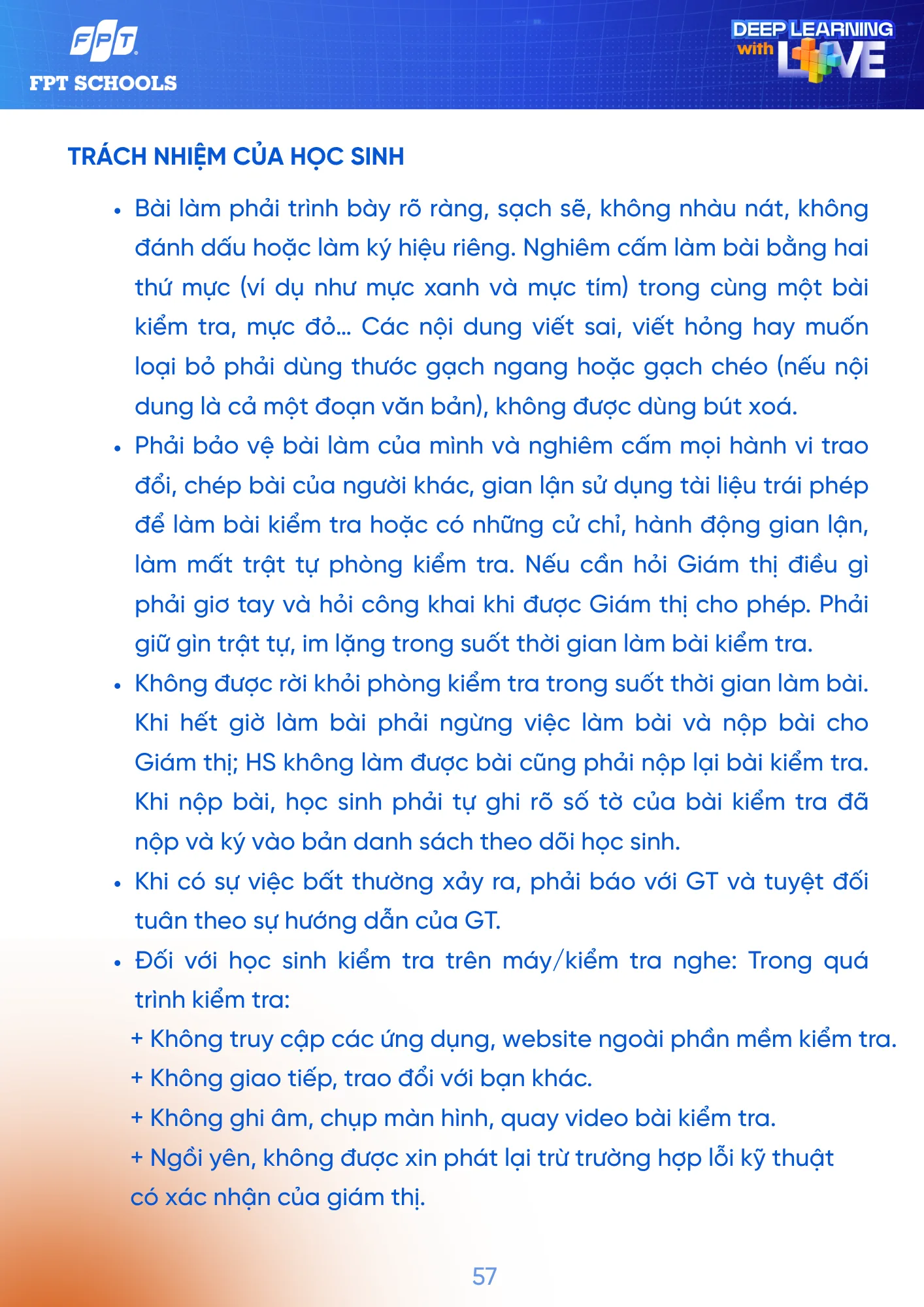 Sổ tay Học sinh năm học 2026 - 2027 | FPT Schools