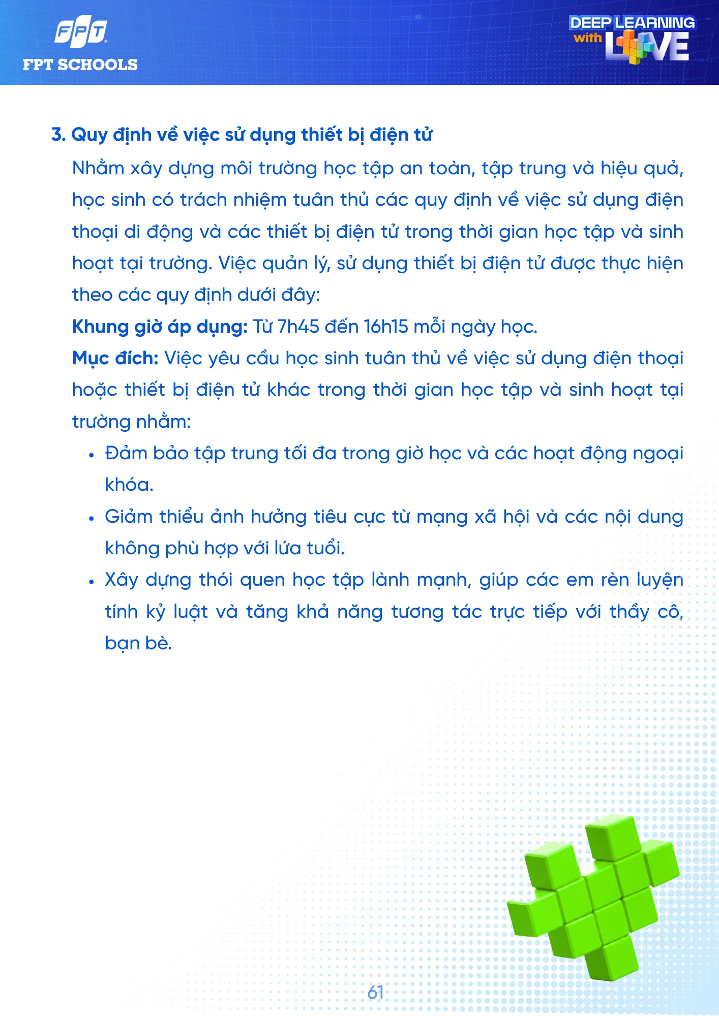 Sổ tay Học sinh năm học 2026 - 2027 | FPT Schools