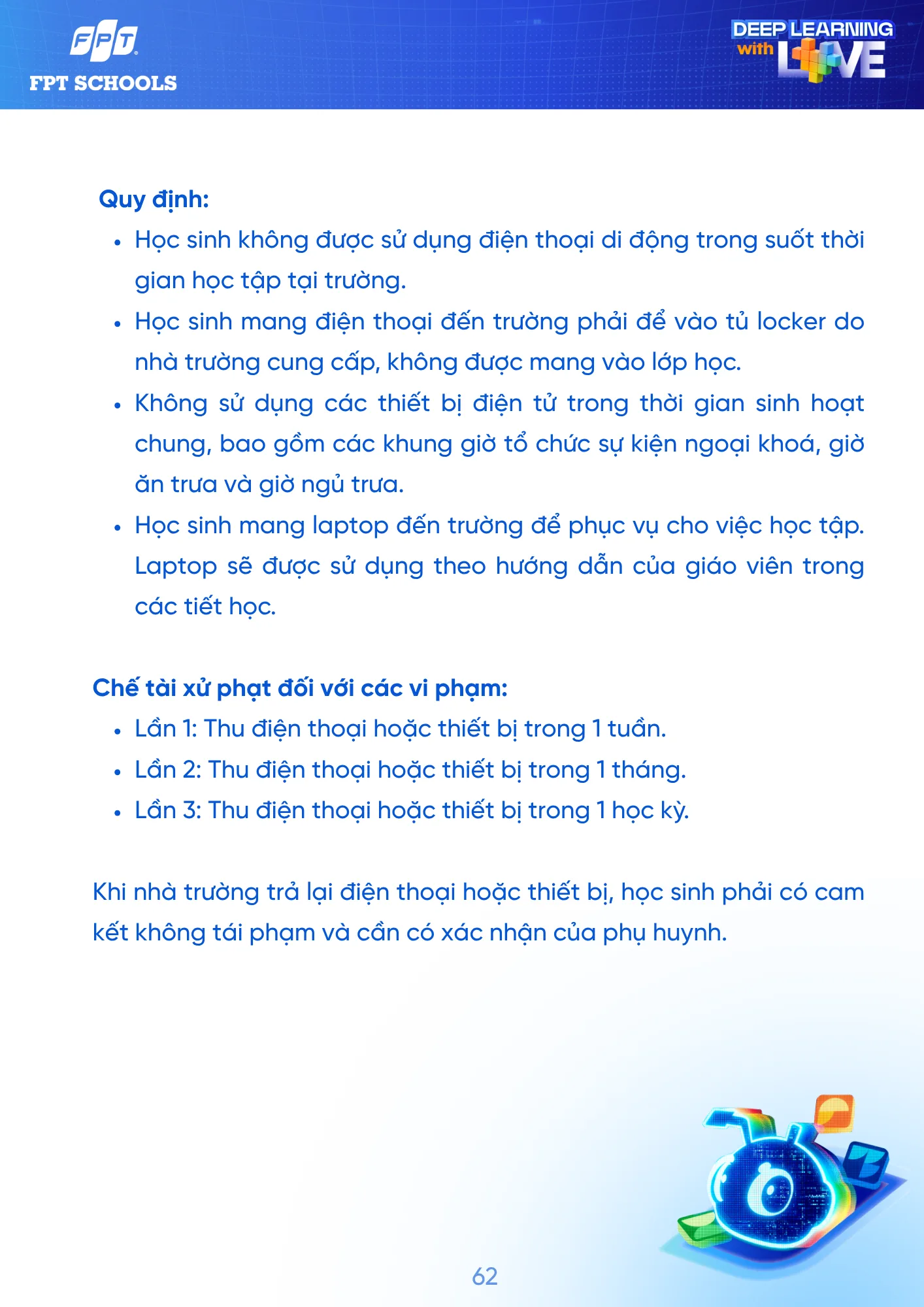 Sổ tay Học sinh năm học 2026 - 2027 | FPT Schools