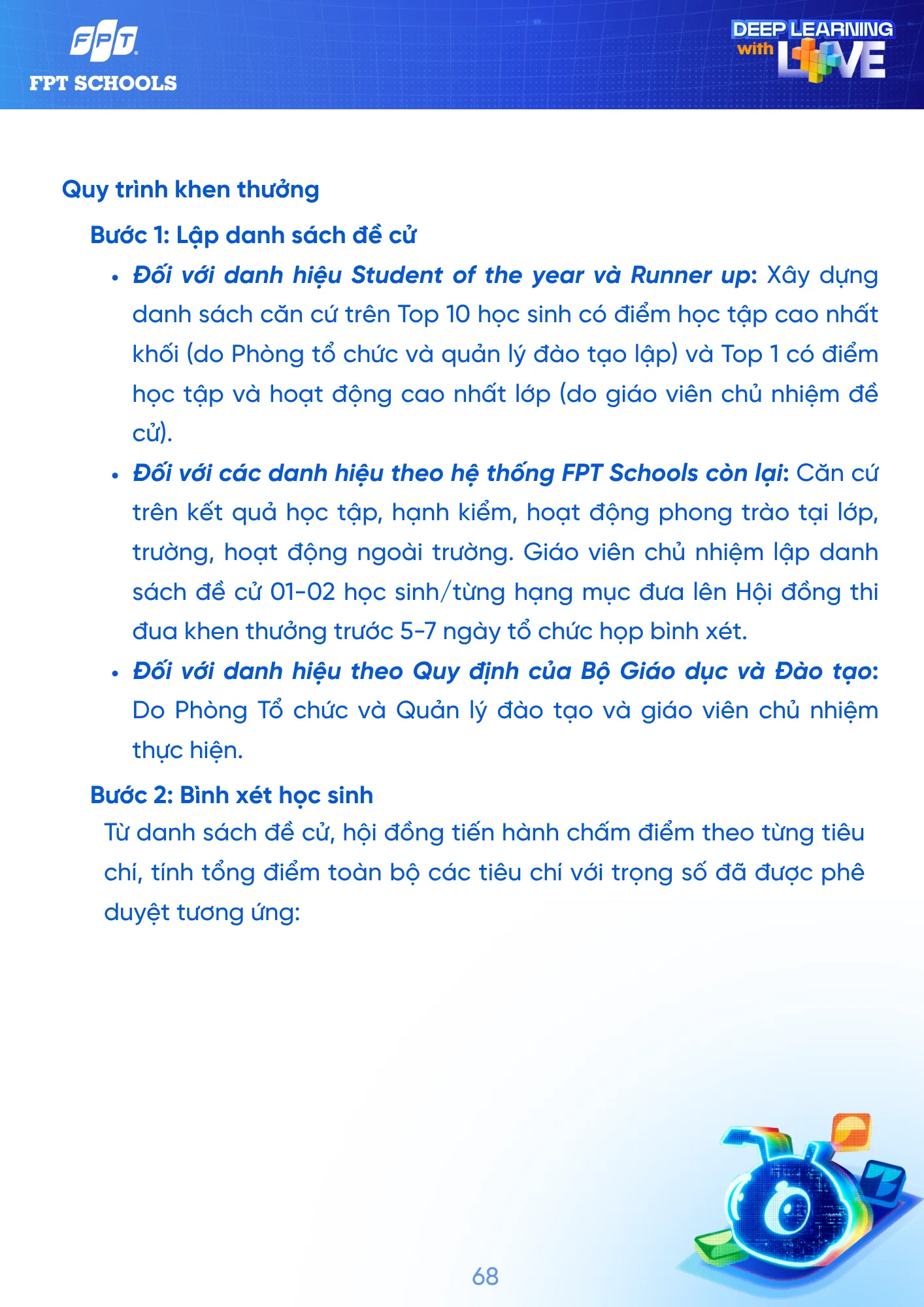 Sổ tay Học sinh năm học 2026 - 2027 | FPT Schools