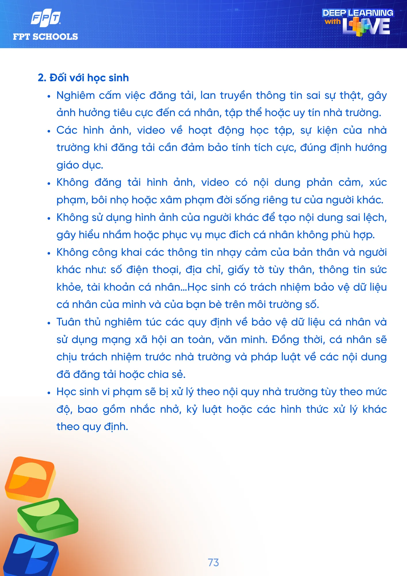 Sổ tay Học sinh năm học 2026 - 2027 | FPT Schools