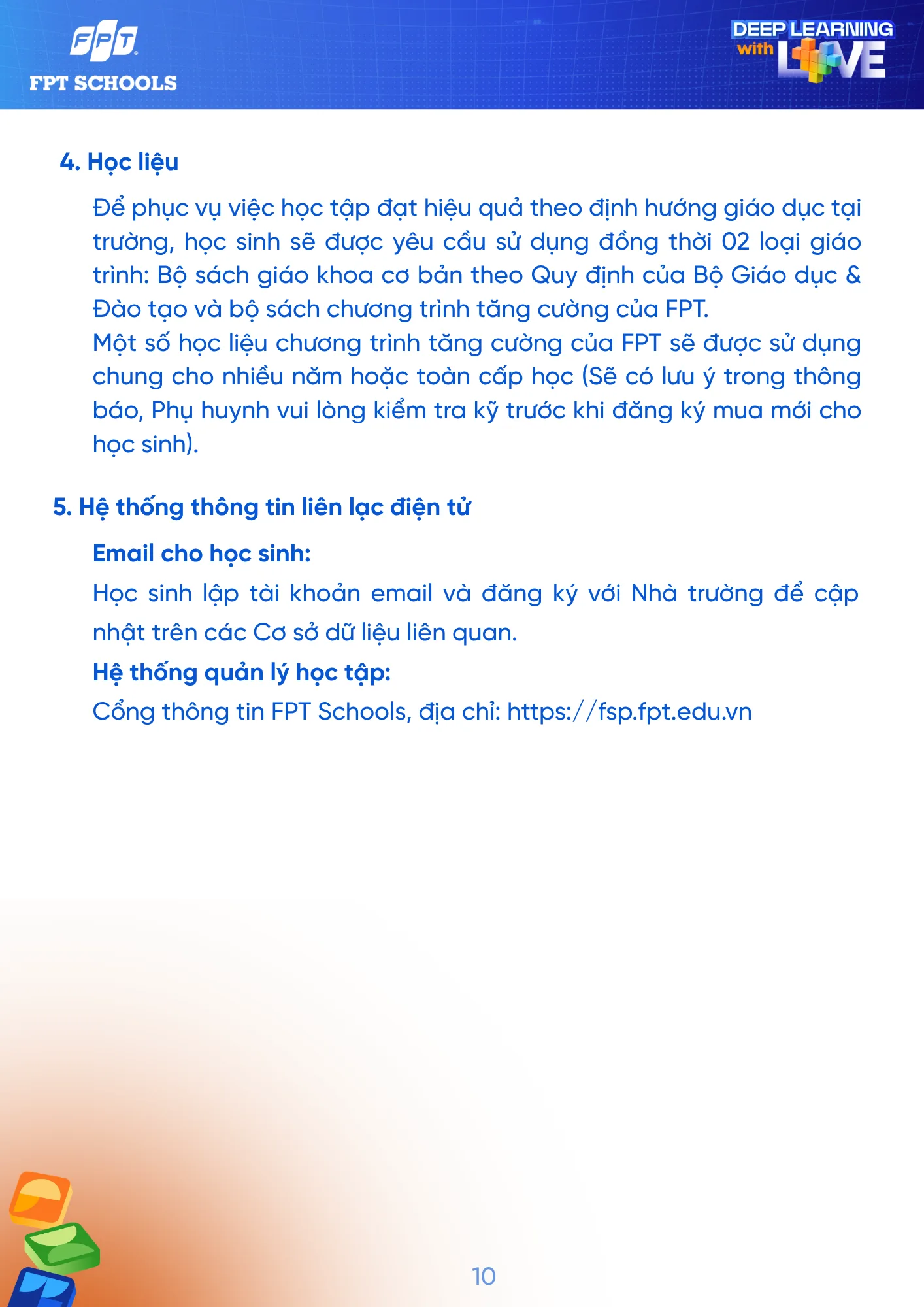 Sổ tay Học sinh năm học 2026 - 2027 | FPT Schools