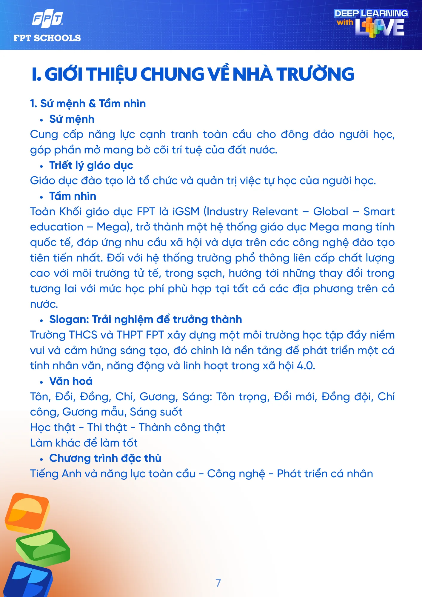 Sổ tay Học sinh năm học 2026 - 2027 | FPT Schools